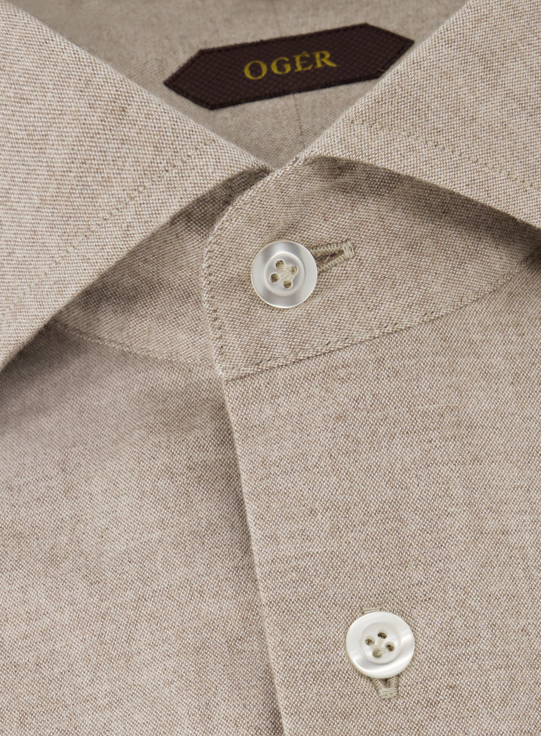 Shirt van katoen | FULL WIDTH | TAUPE