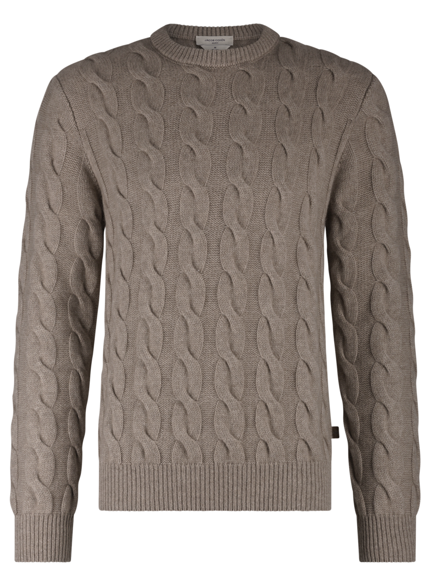 Kabelgebreide trui van cashmere | Beige