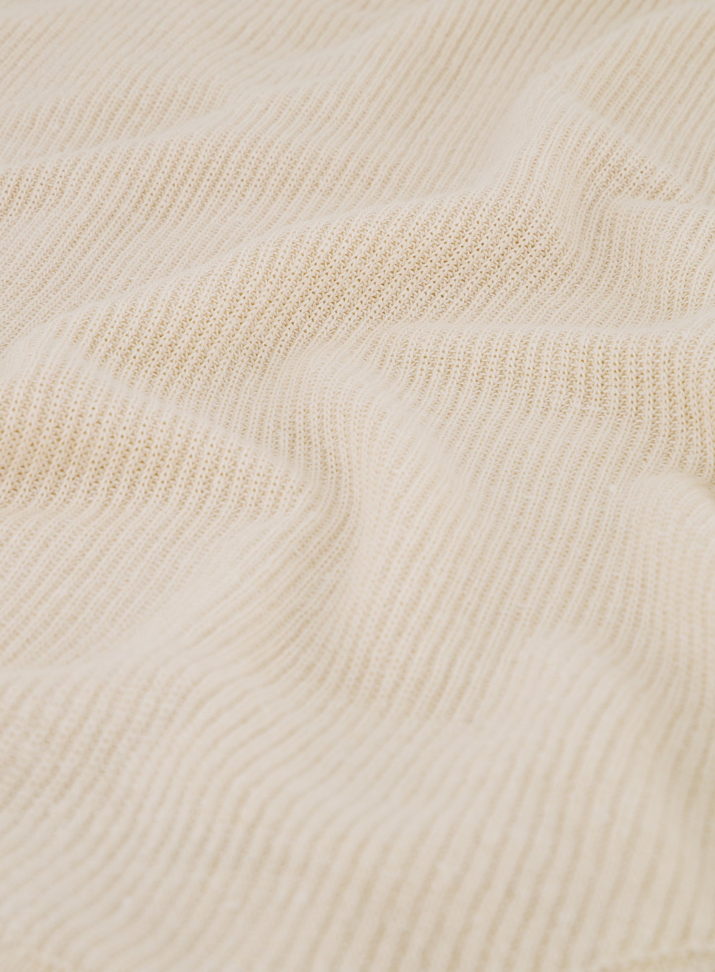 Buttonless polo van linnen en katoen | ROOM-WIT