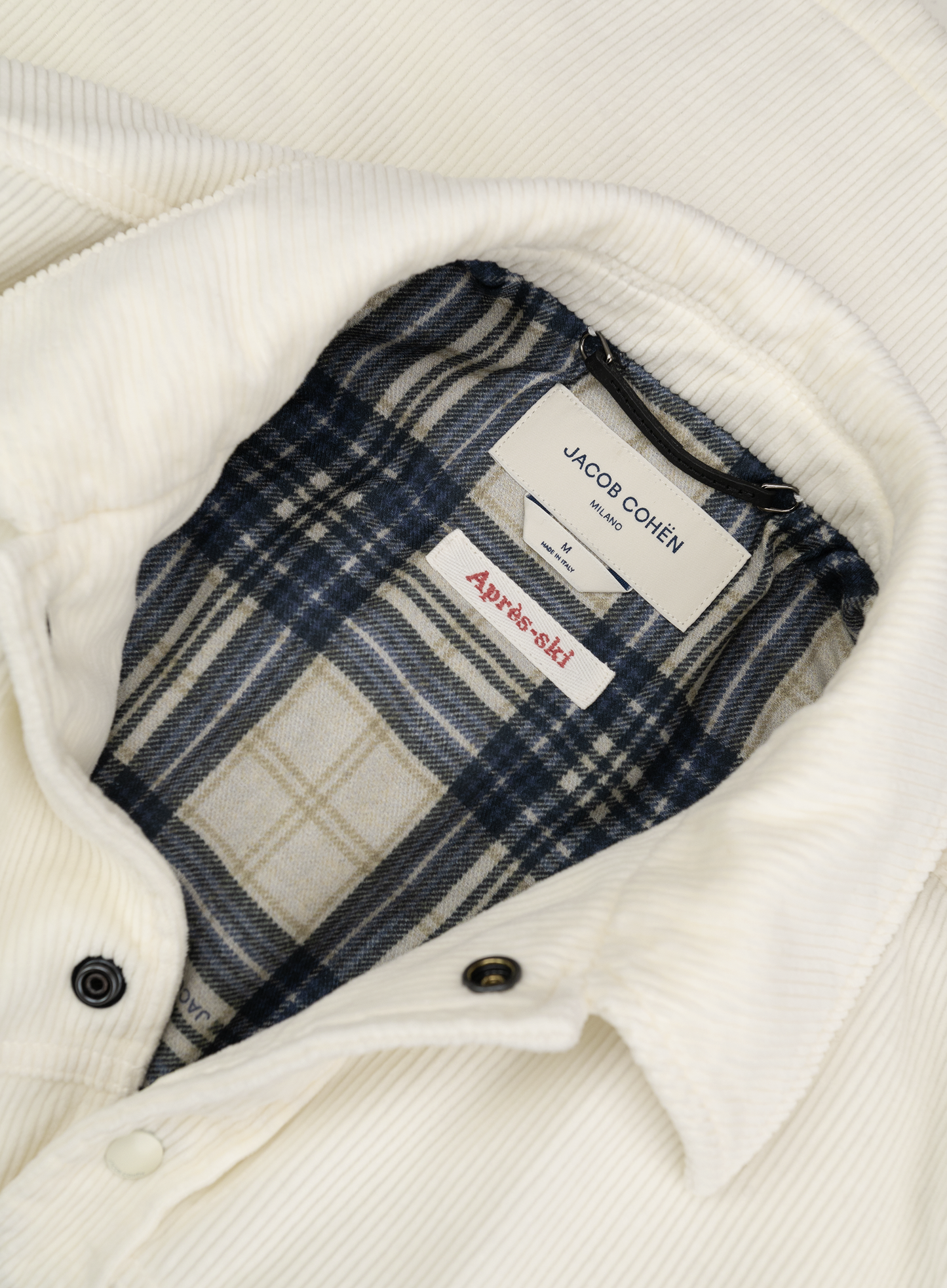 Corduroy jack van katoen en cashmere | FULL_WIDTH | Wit