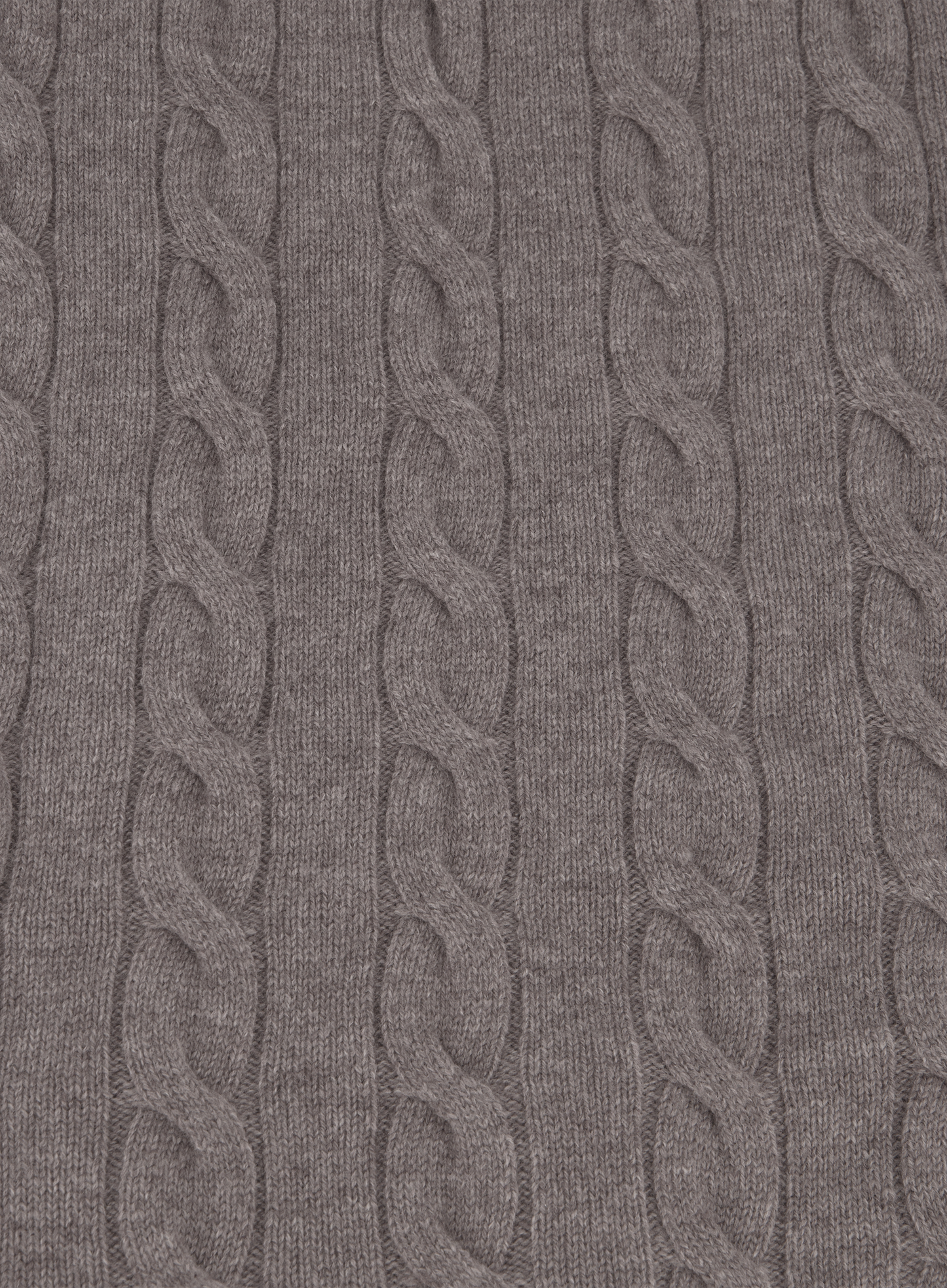 Kabelgebreide polo van wol en cashmere | FULL_WIDTH | TAUPE