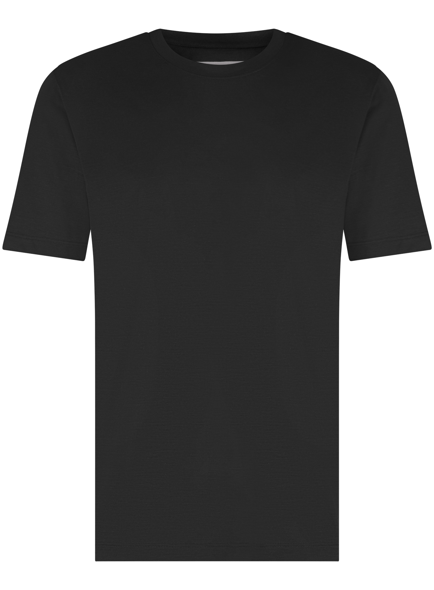 T-shirt van wol | Zwart