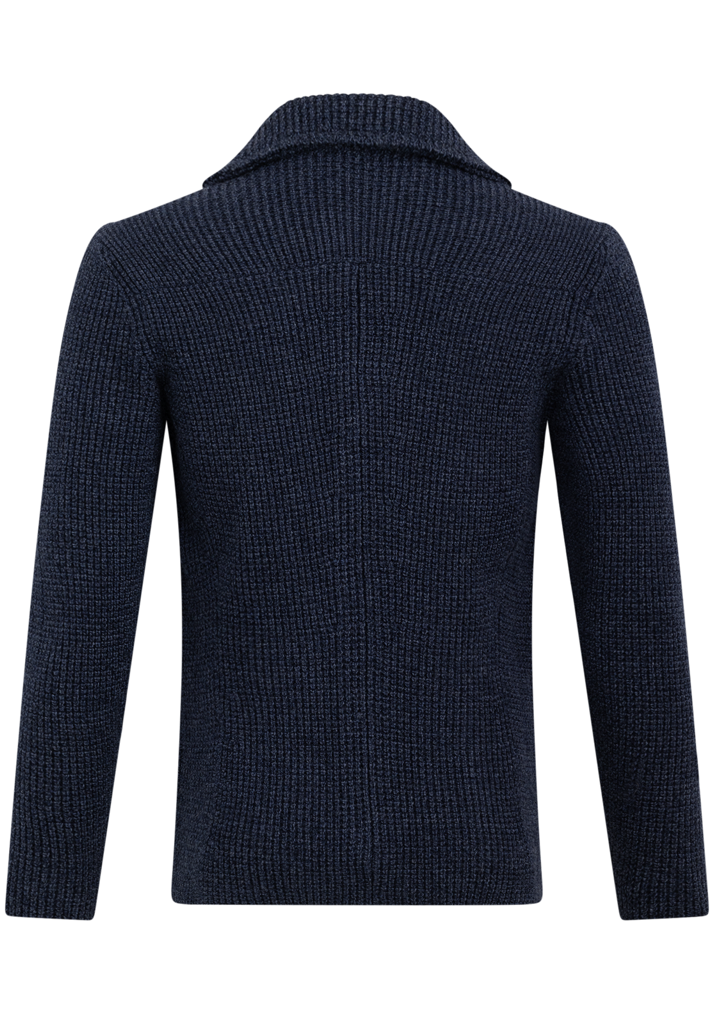 Knitted cardigan van scheerwol | BLAUW MELEE