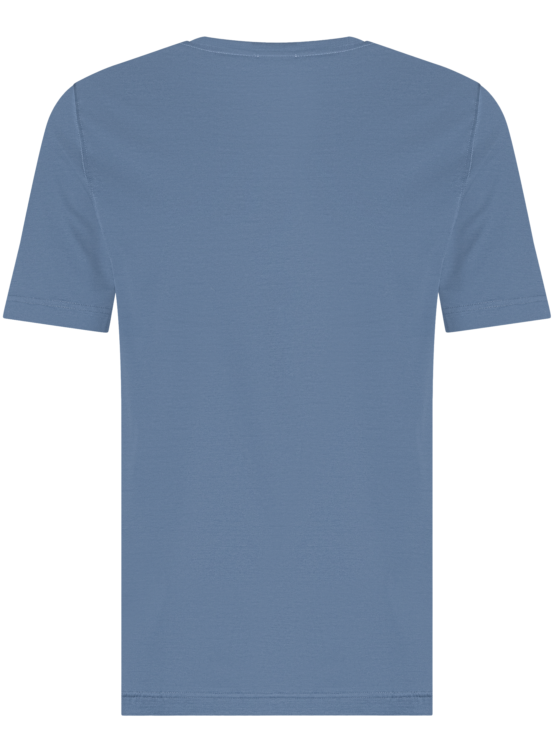 T-shirt van katoen | MID.BLAUW