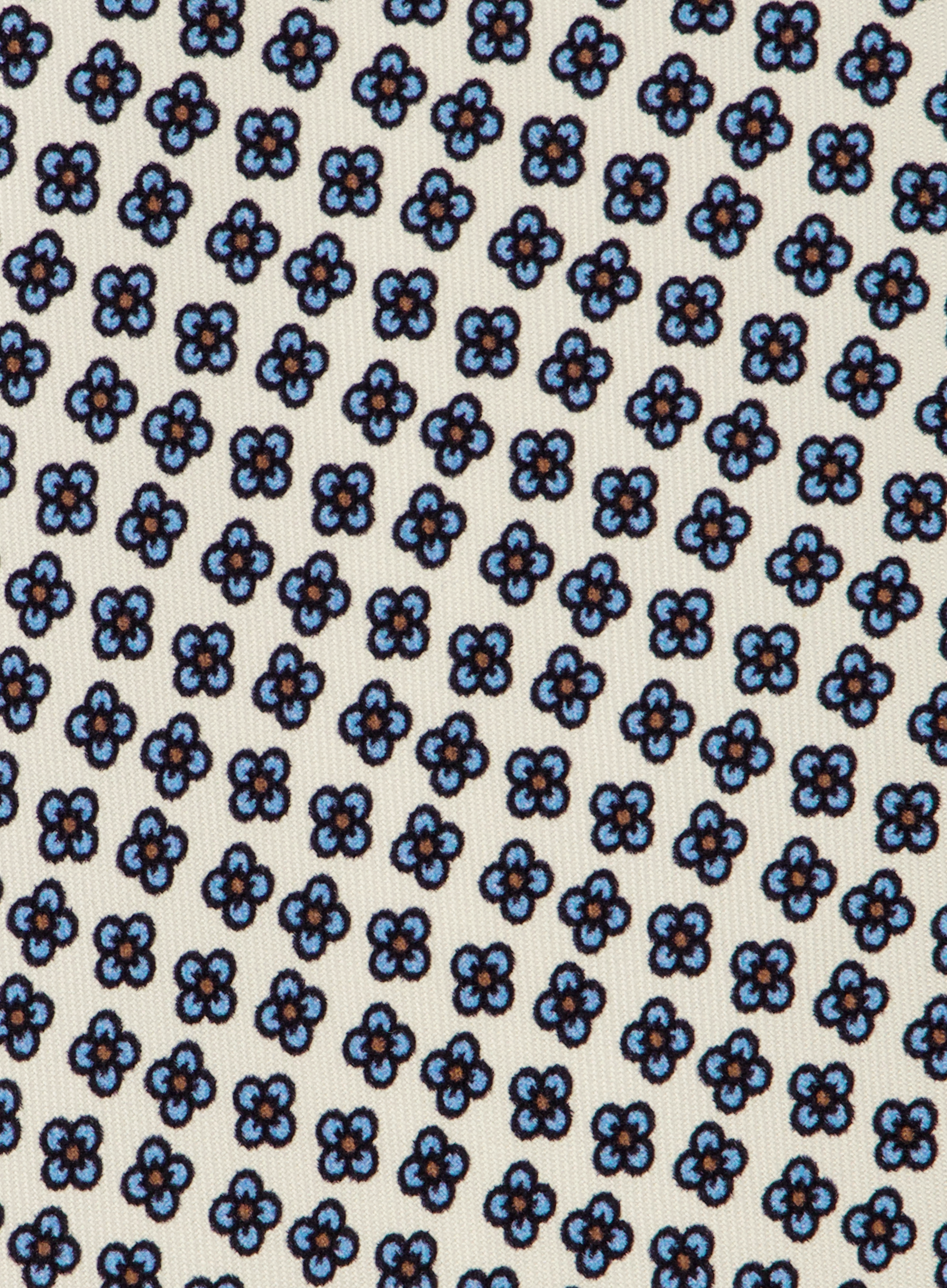 Stropdas met bloemenprint van zijde | FULL_WIDTH | Wit