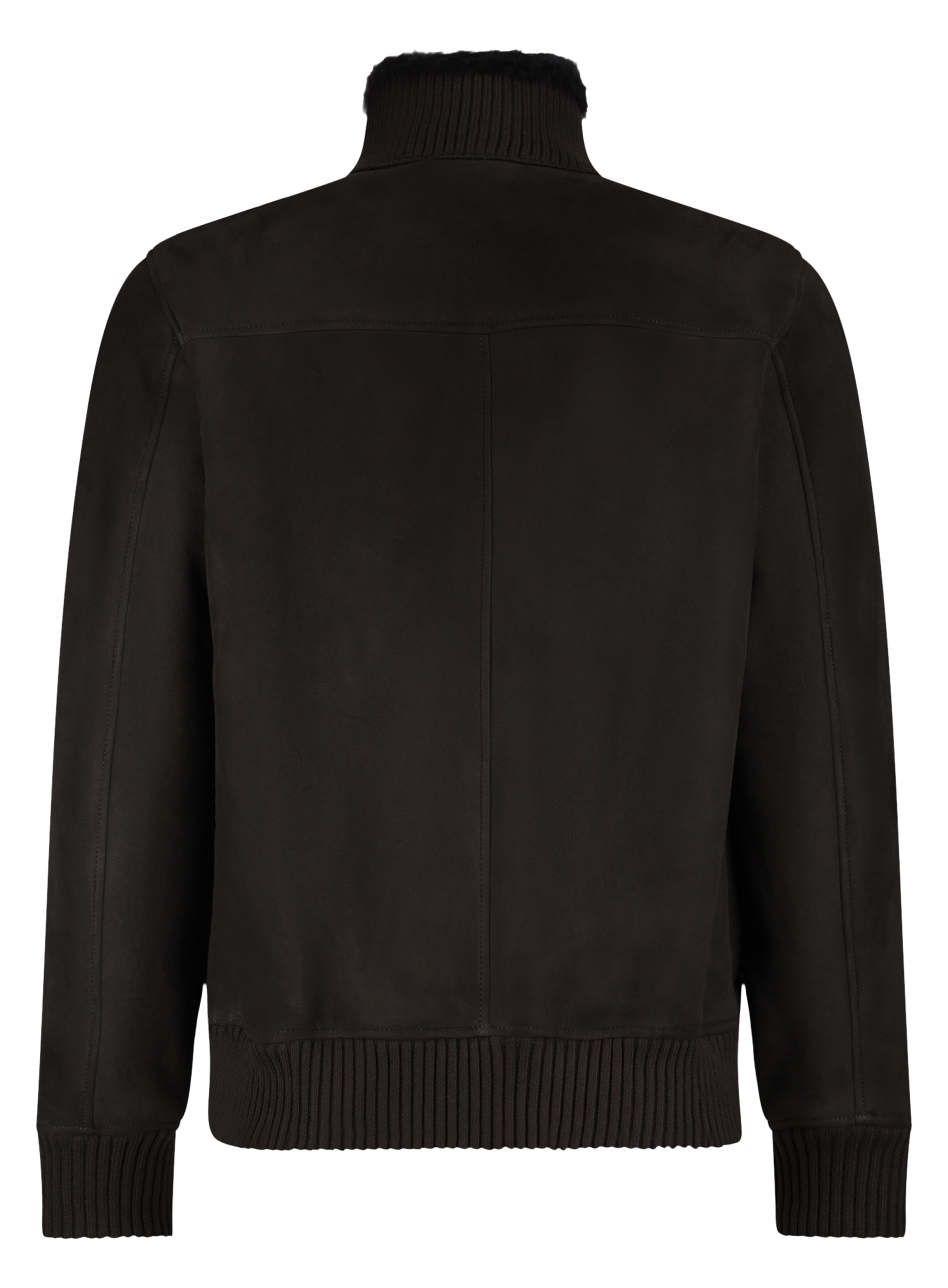 AREK shearling jack van suède | Zwart