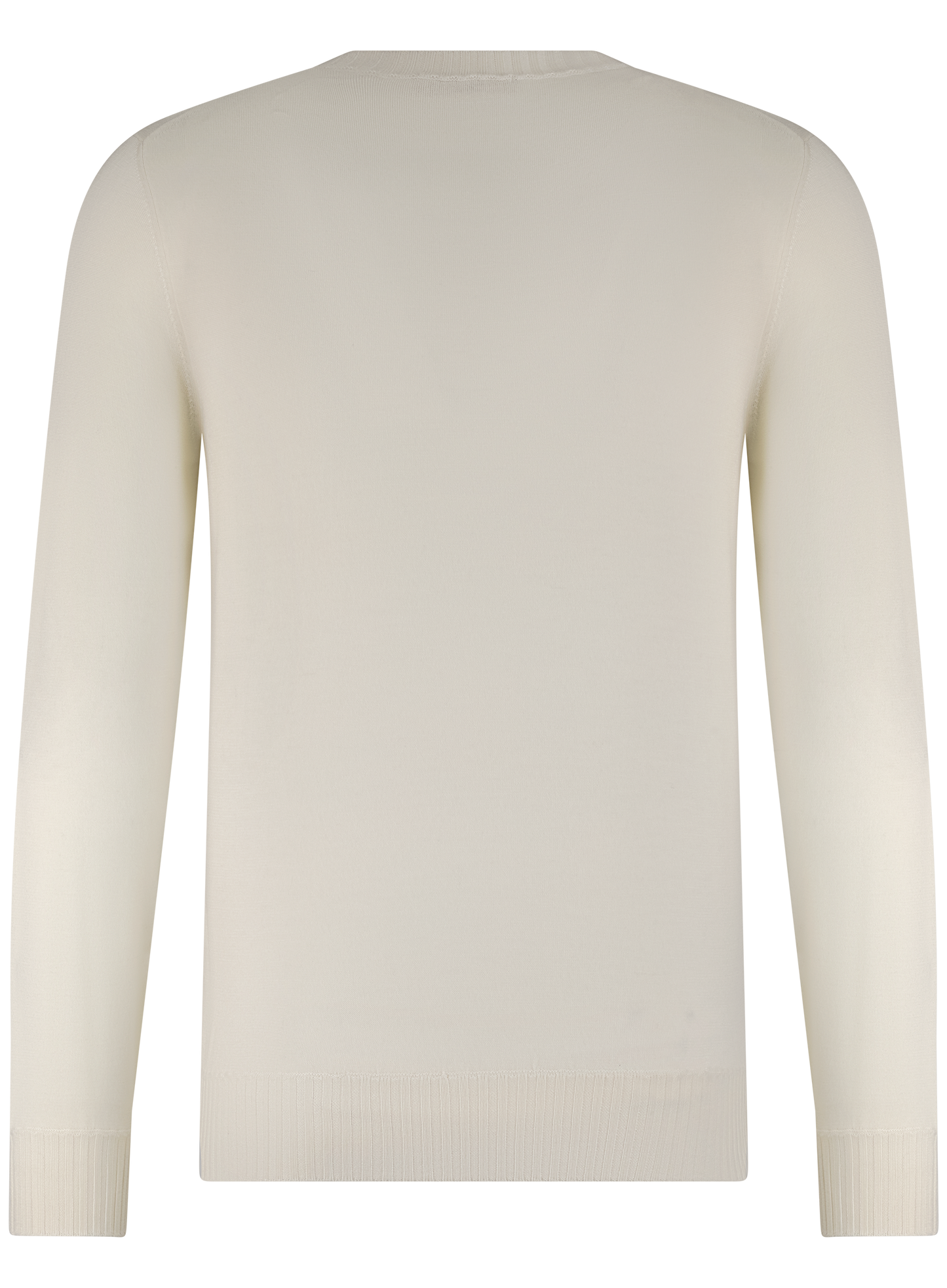 Crewneck met lange mouwen van cashmere | Wit