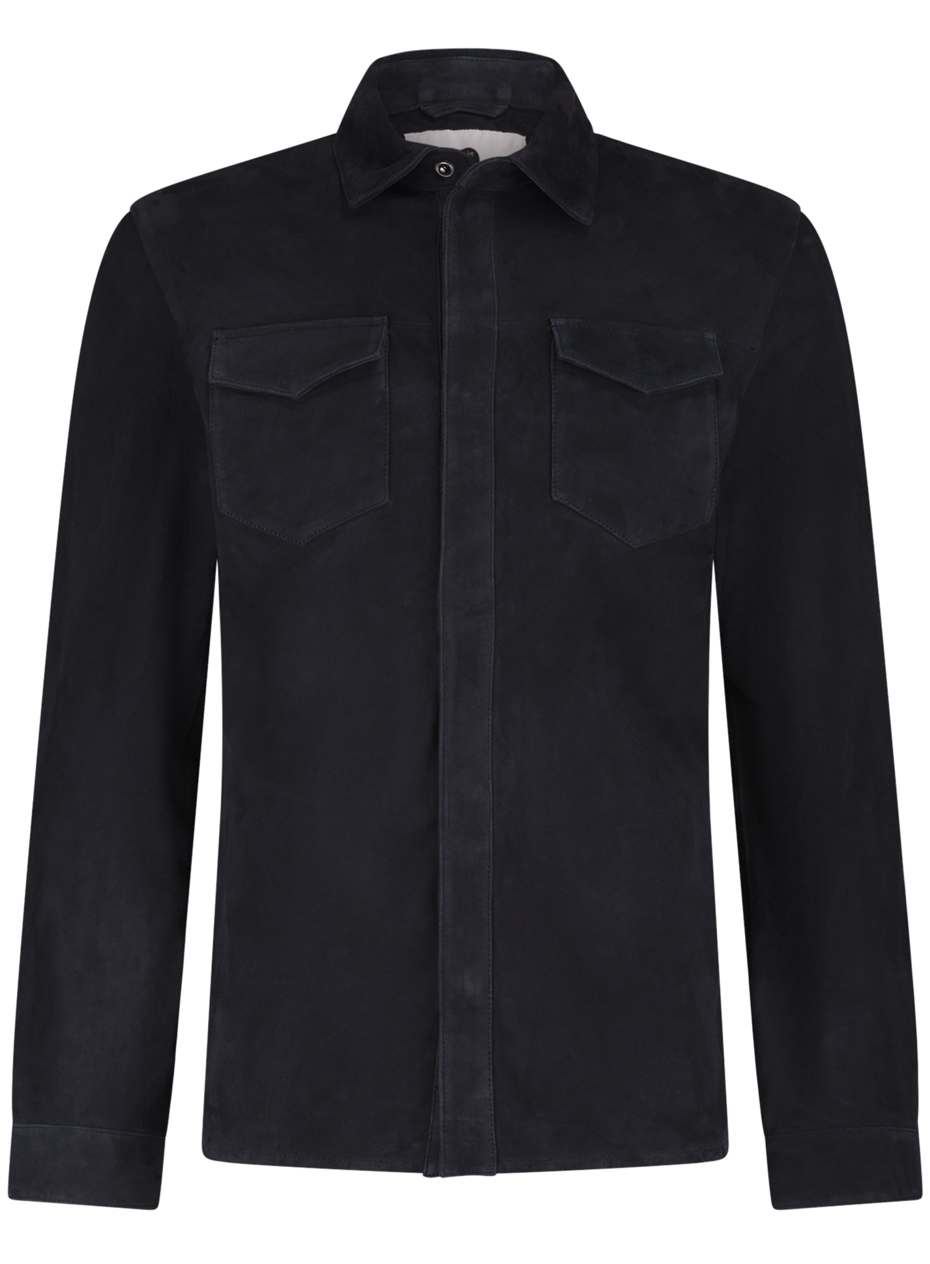 Robert overshirt van suède | BLUE NAVY