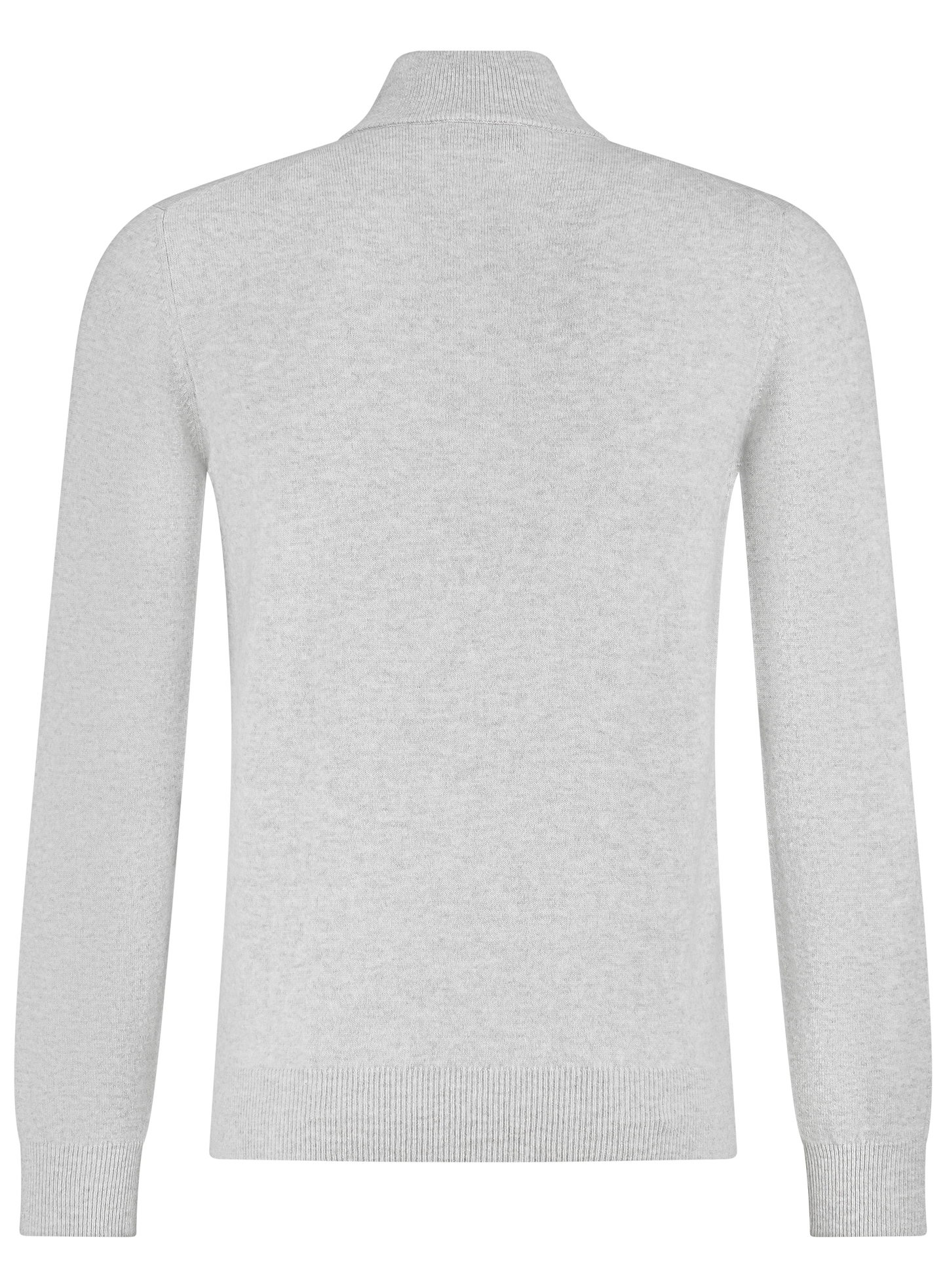 Half-zip trui van wol | L.Grijs