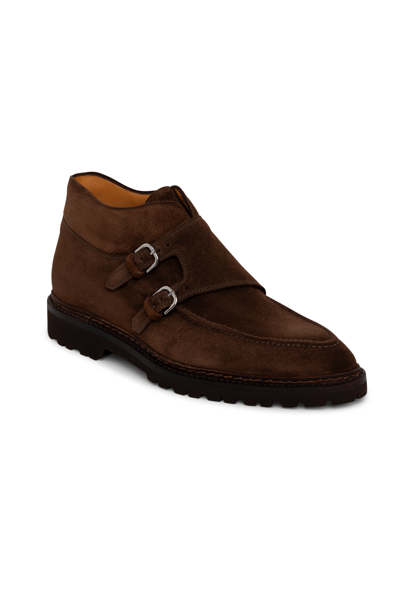 Diamente III dubbele gespschoenen van suède | Bruin