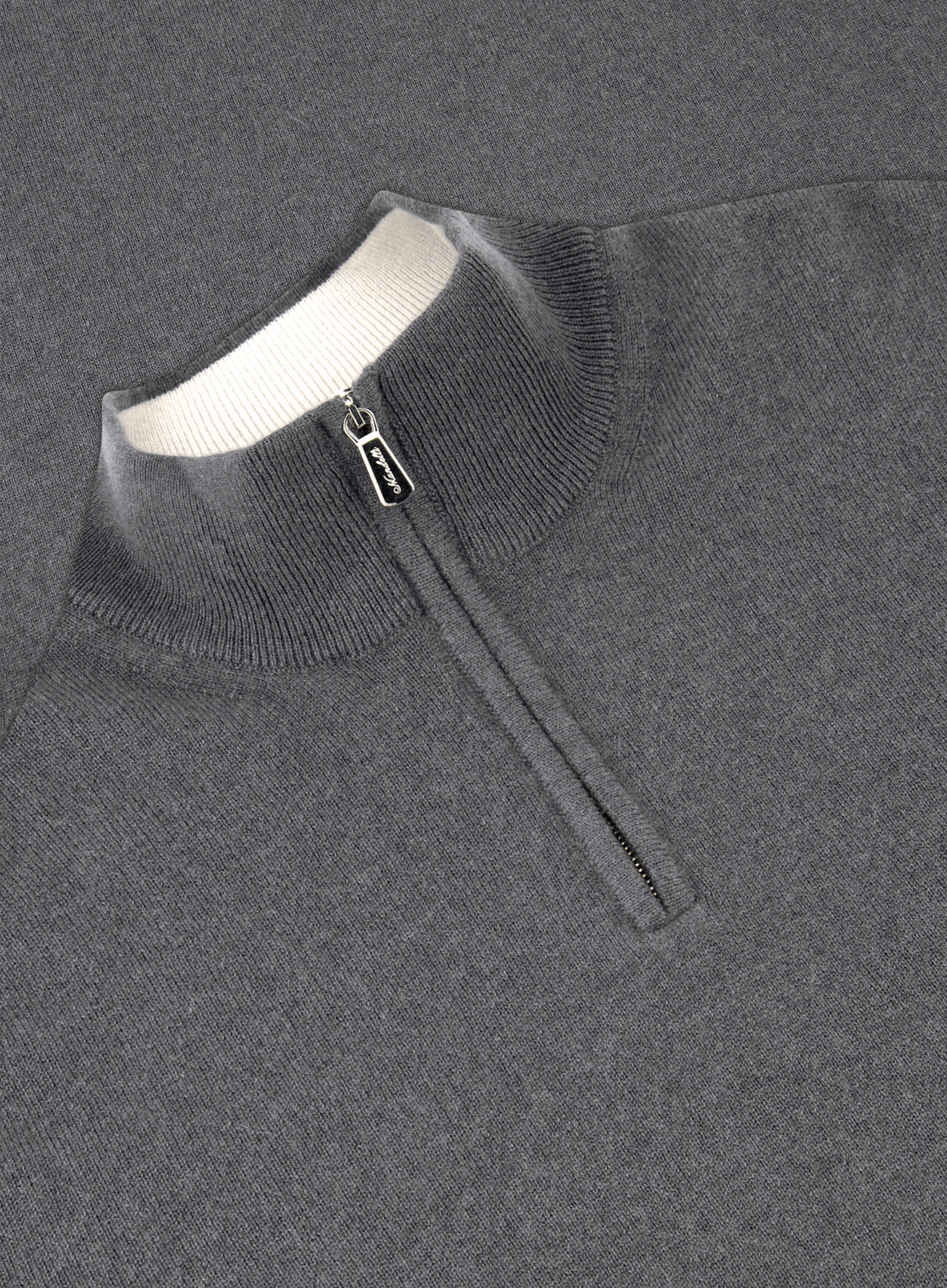 Half-zip trui van cashmere | FULL`-WIDTH | M.Grijs