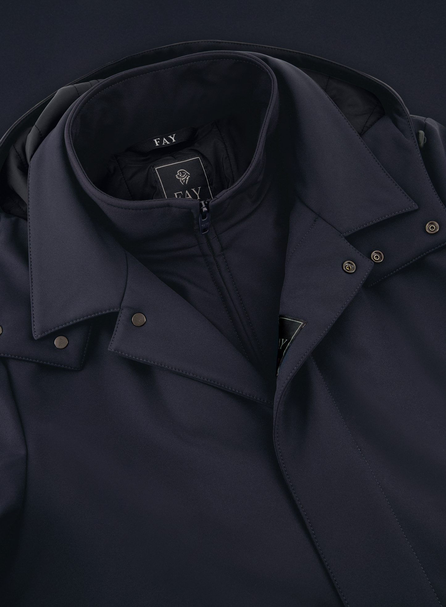 Waterafstotende jas | FULL_WIDTH | BLUE NAVY