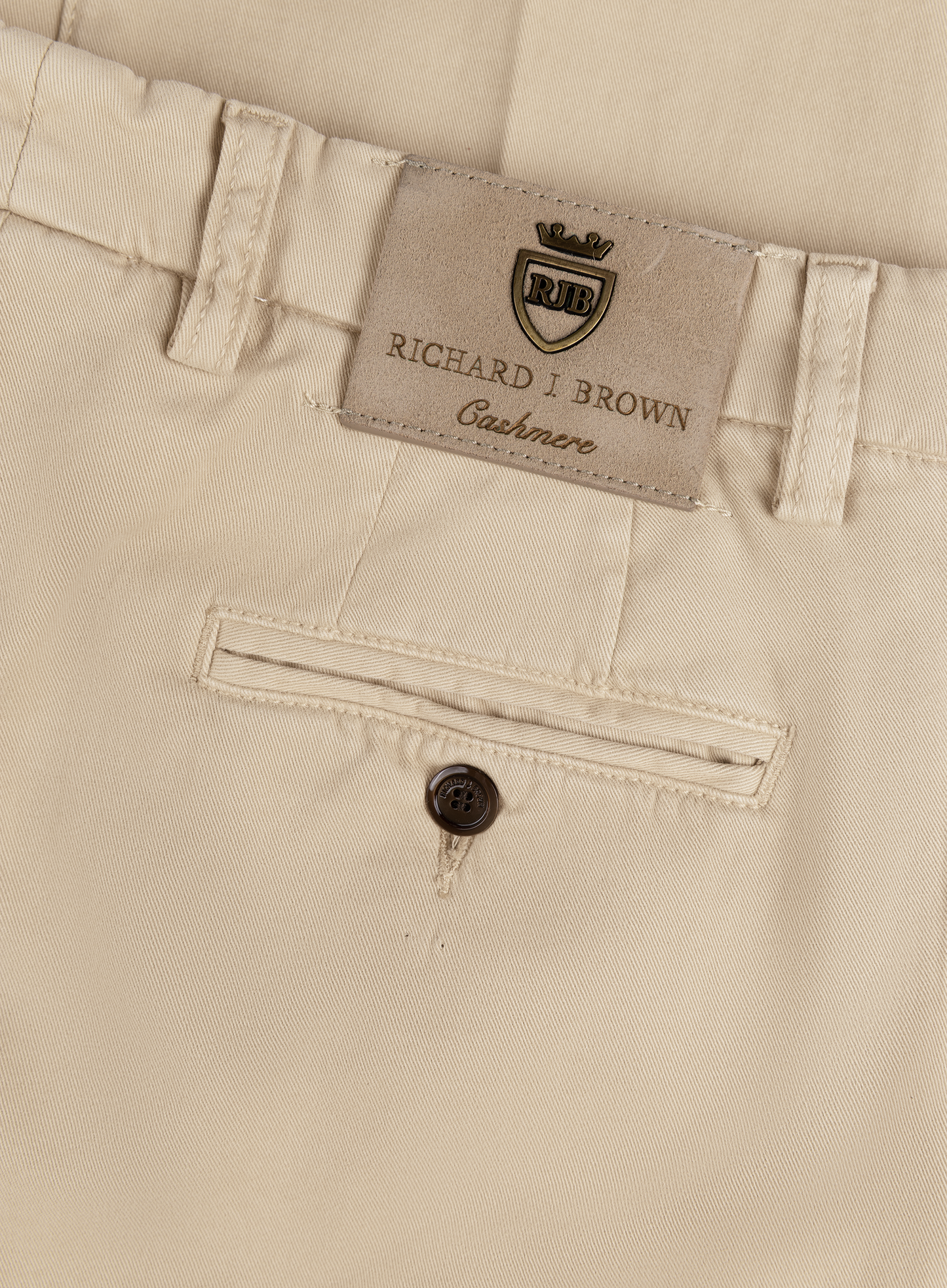 Singapore pantalon van katoen en cashmere | FULL_WIDTH | Beige