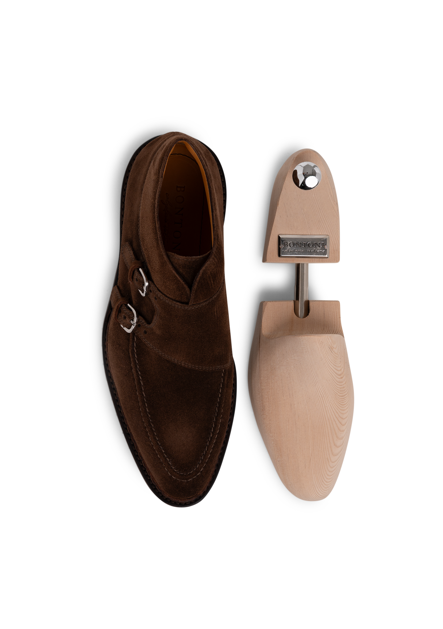 Diamente III dubbele gespschoenen van suède | Bruin