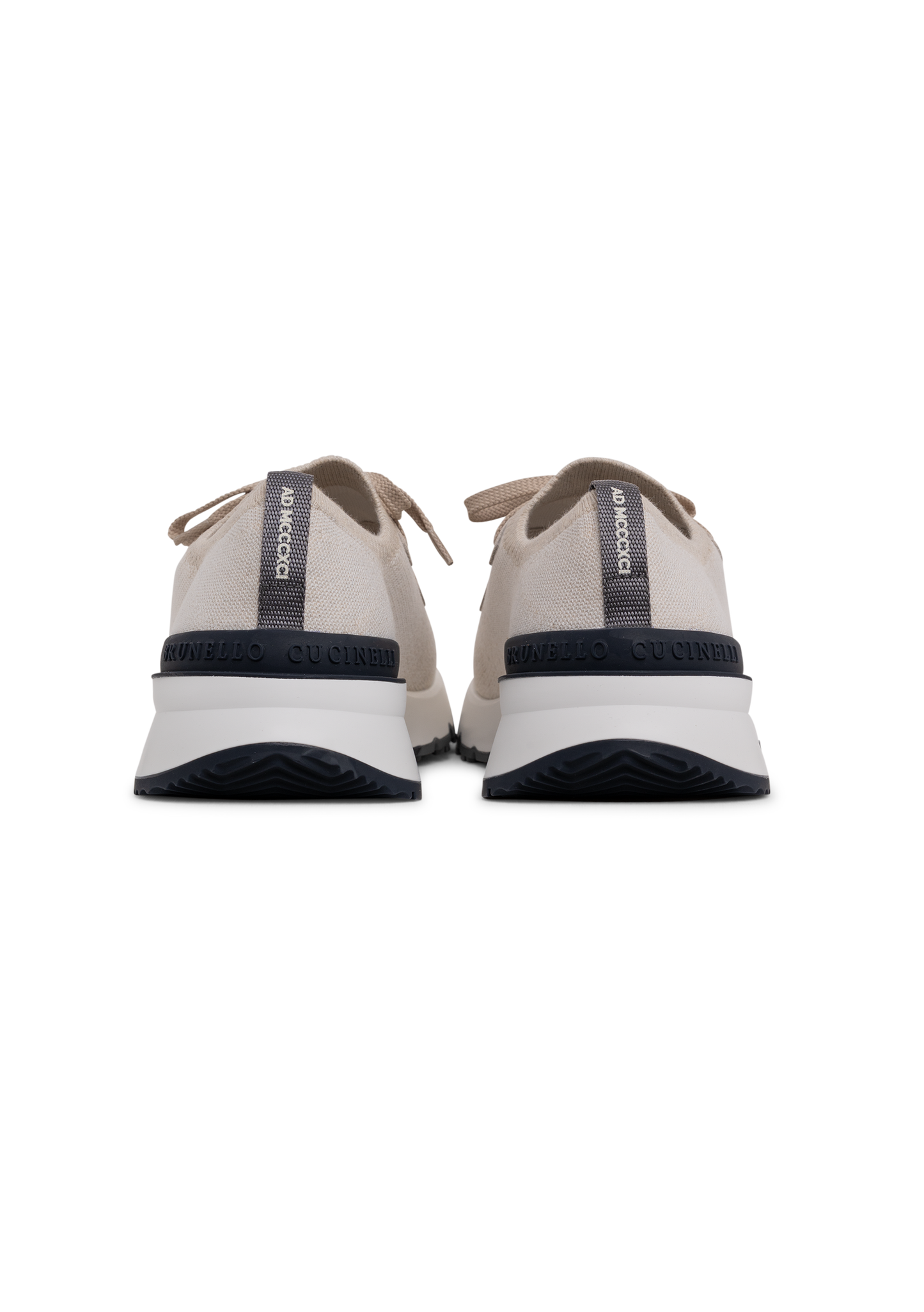 Knitted low top sneakers | FULL_WIDHT | Beige Melee
