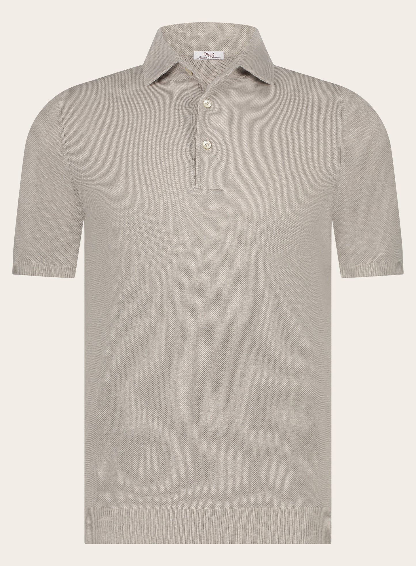 Pique polo van katoen | Beige