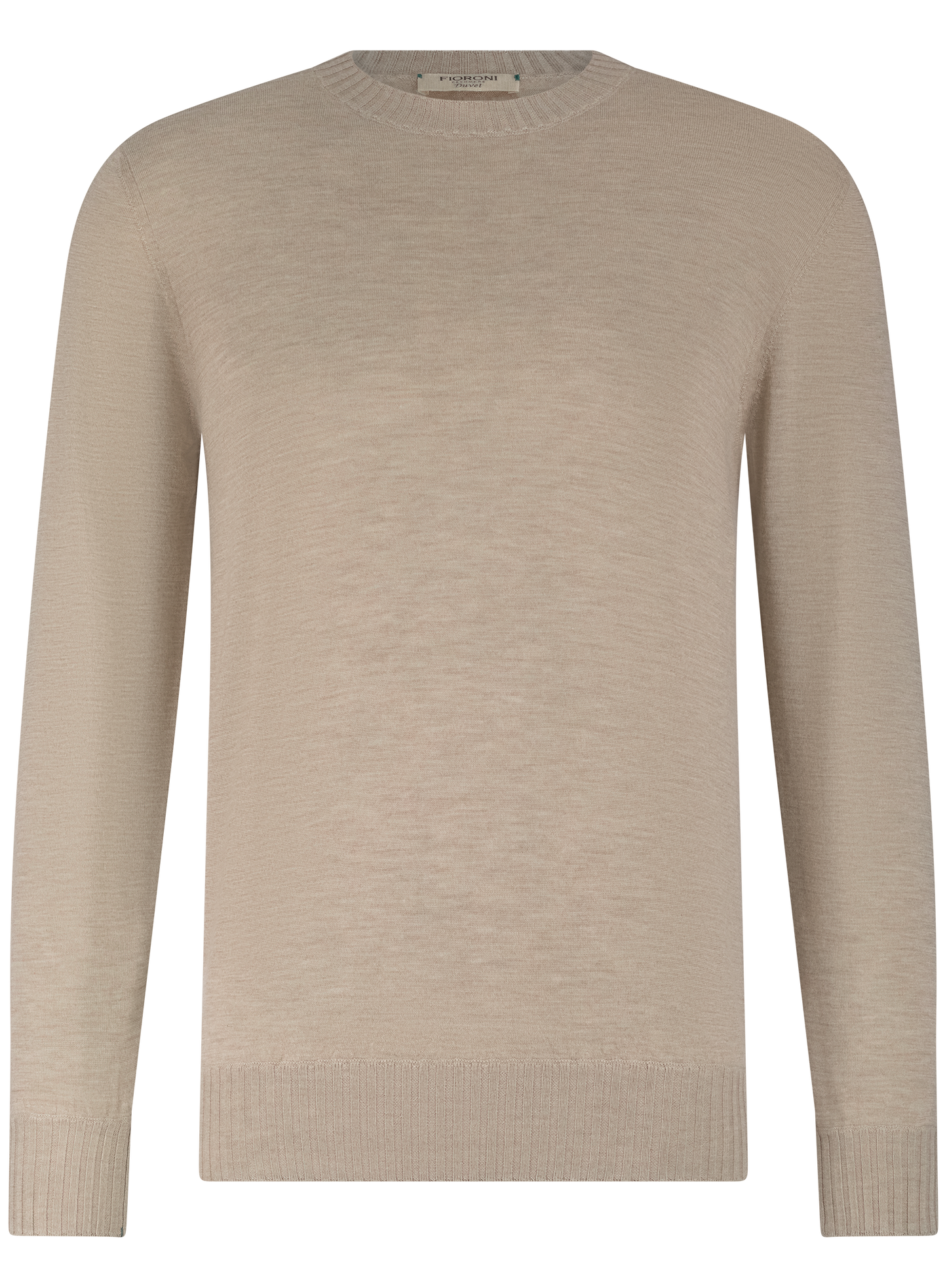 Crewneck met lange mouwen van cashmere | TAUPE