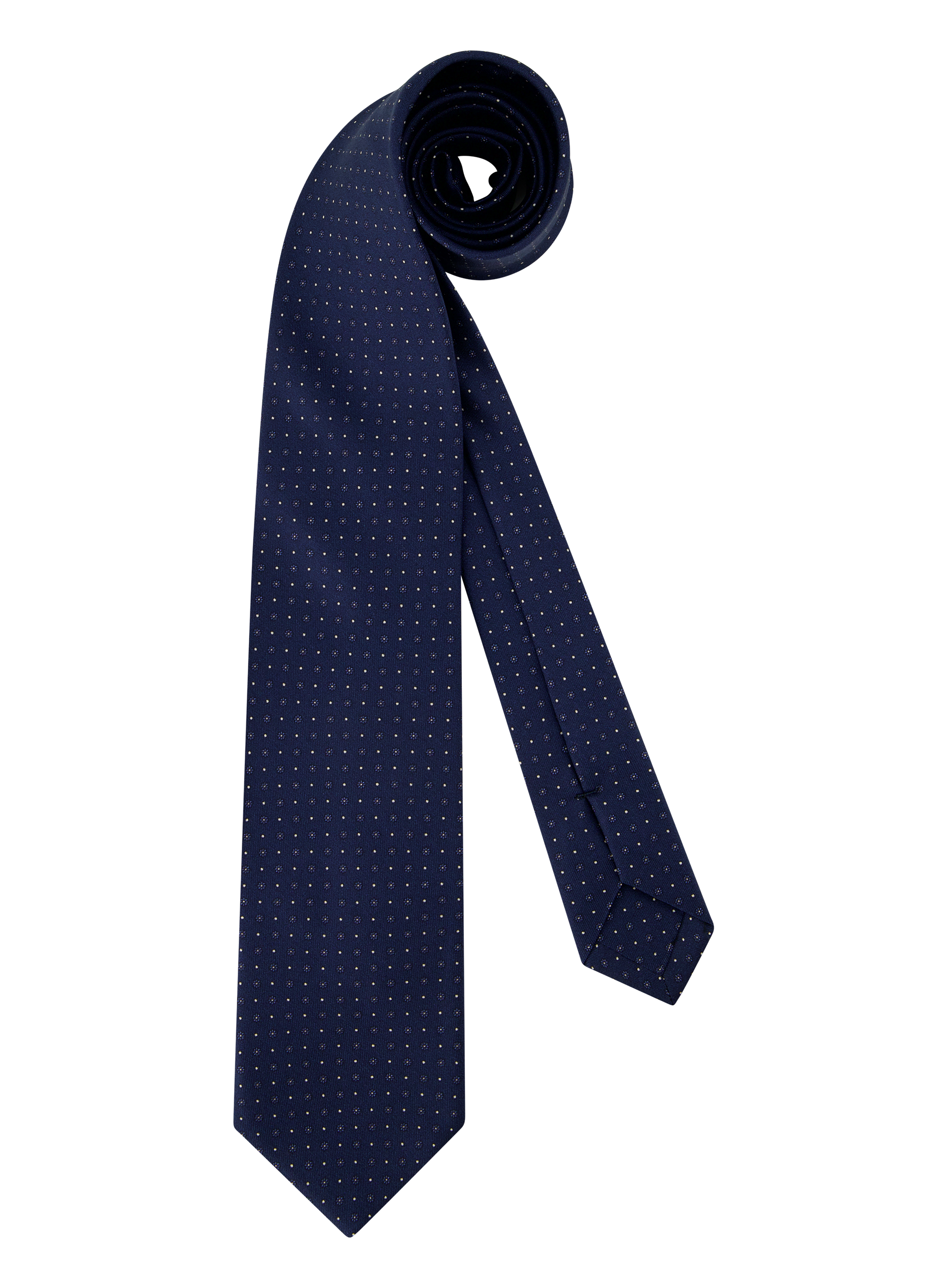 Zijde Stropdas met Bloemenprint | Blauw