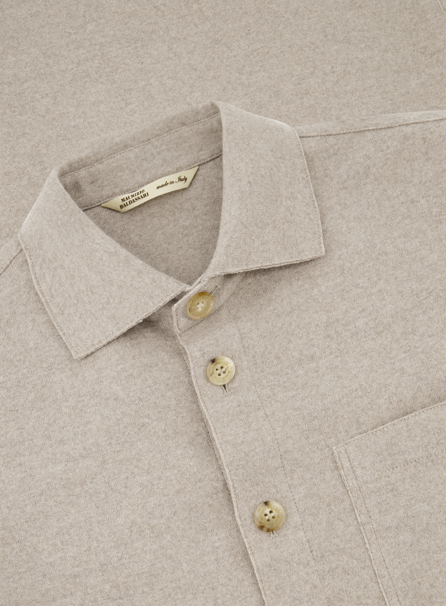 Overshirt van wol en cashmere | FULL_WIDTH | Beige