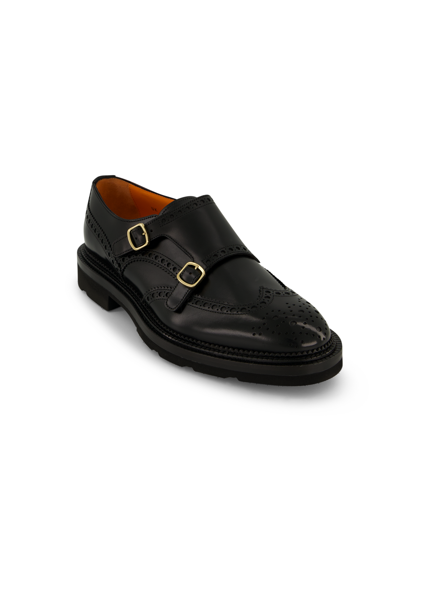 Dubbele gesp brogue-schoen | Zwart