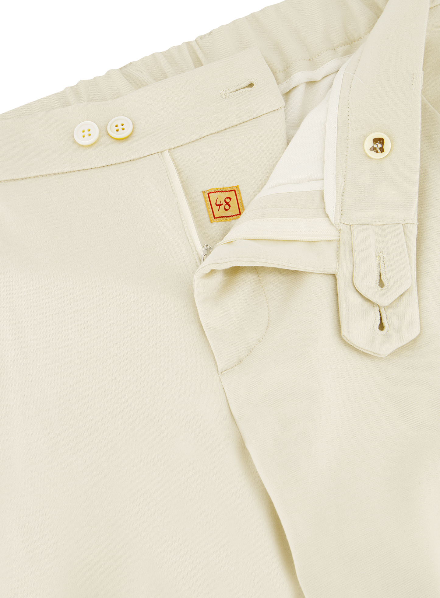 Pantalon van zijde en katoen | L.Beige