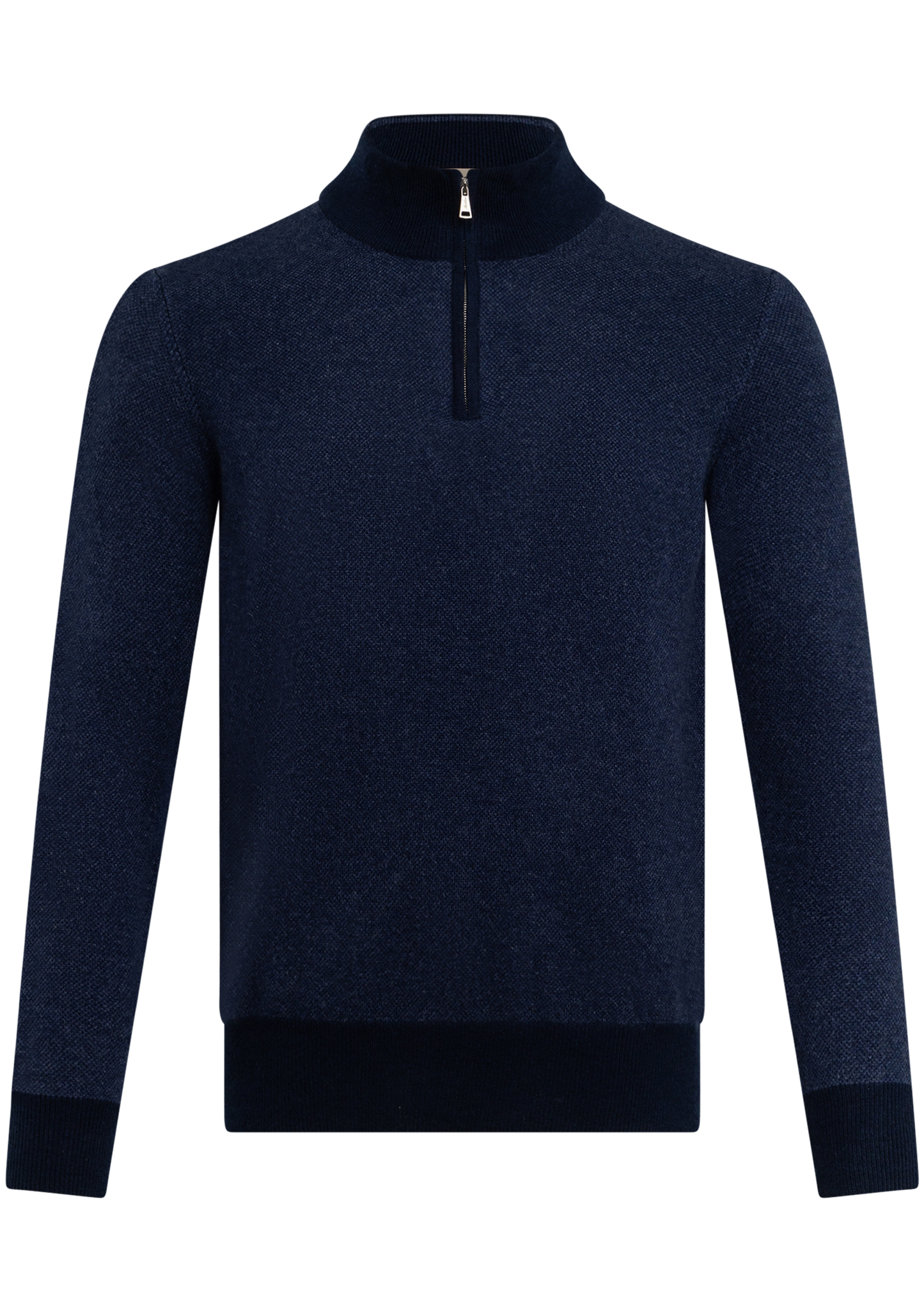 Cashmere half-zip trui | BLUE NAVY