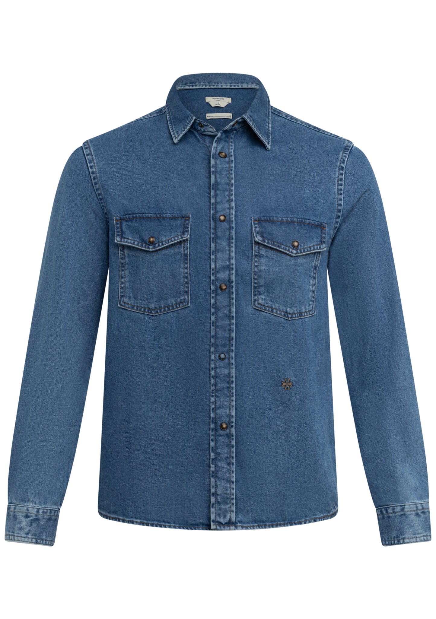 Katoenen denim shirt | JEANS BLAUW