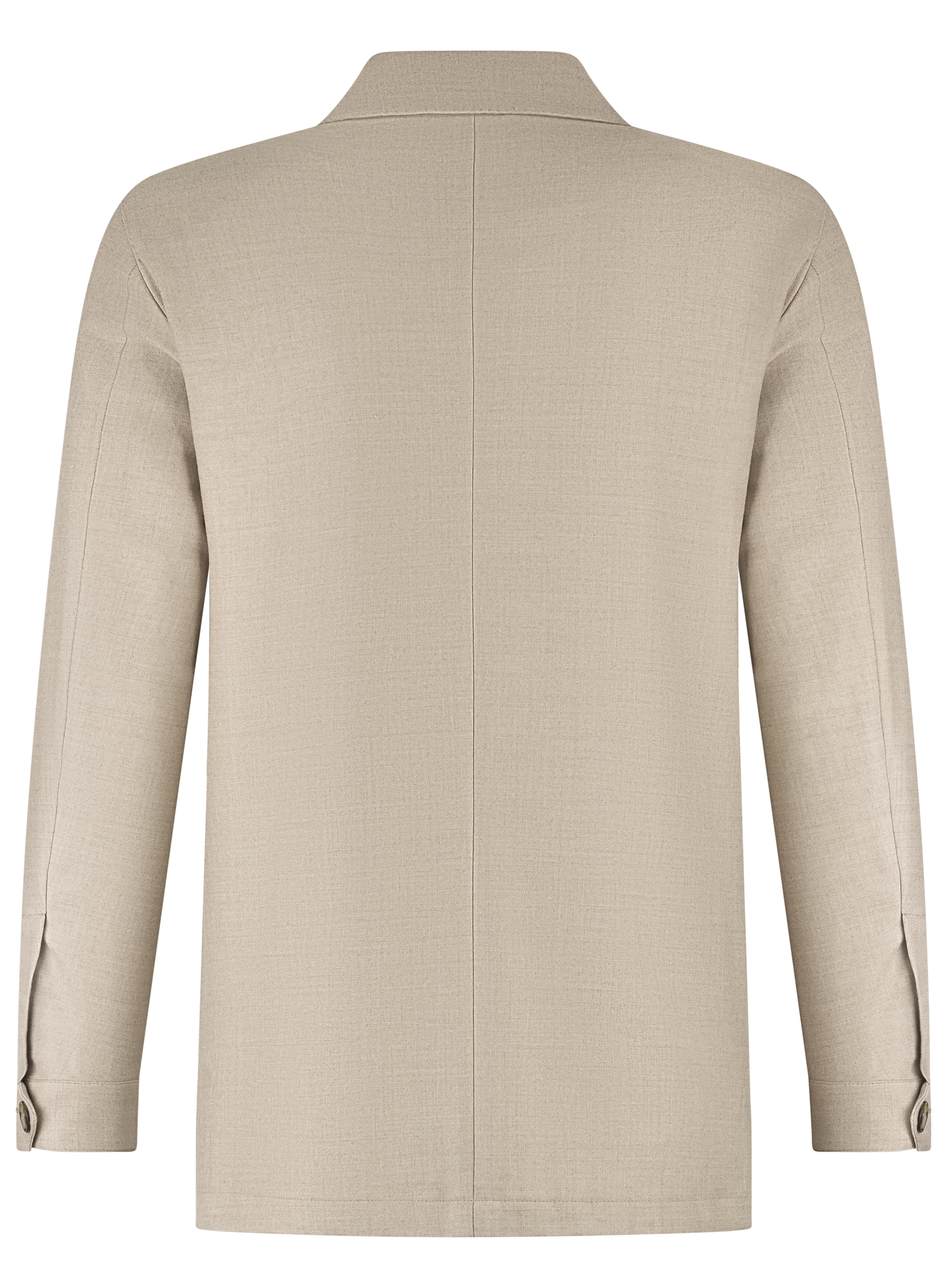 Shirt jacket van wol | TAUPE
