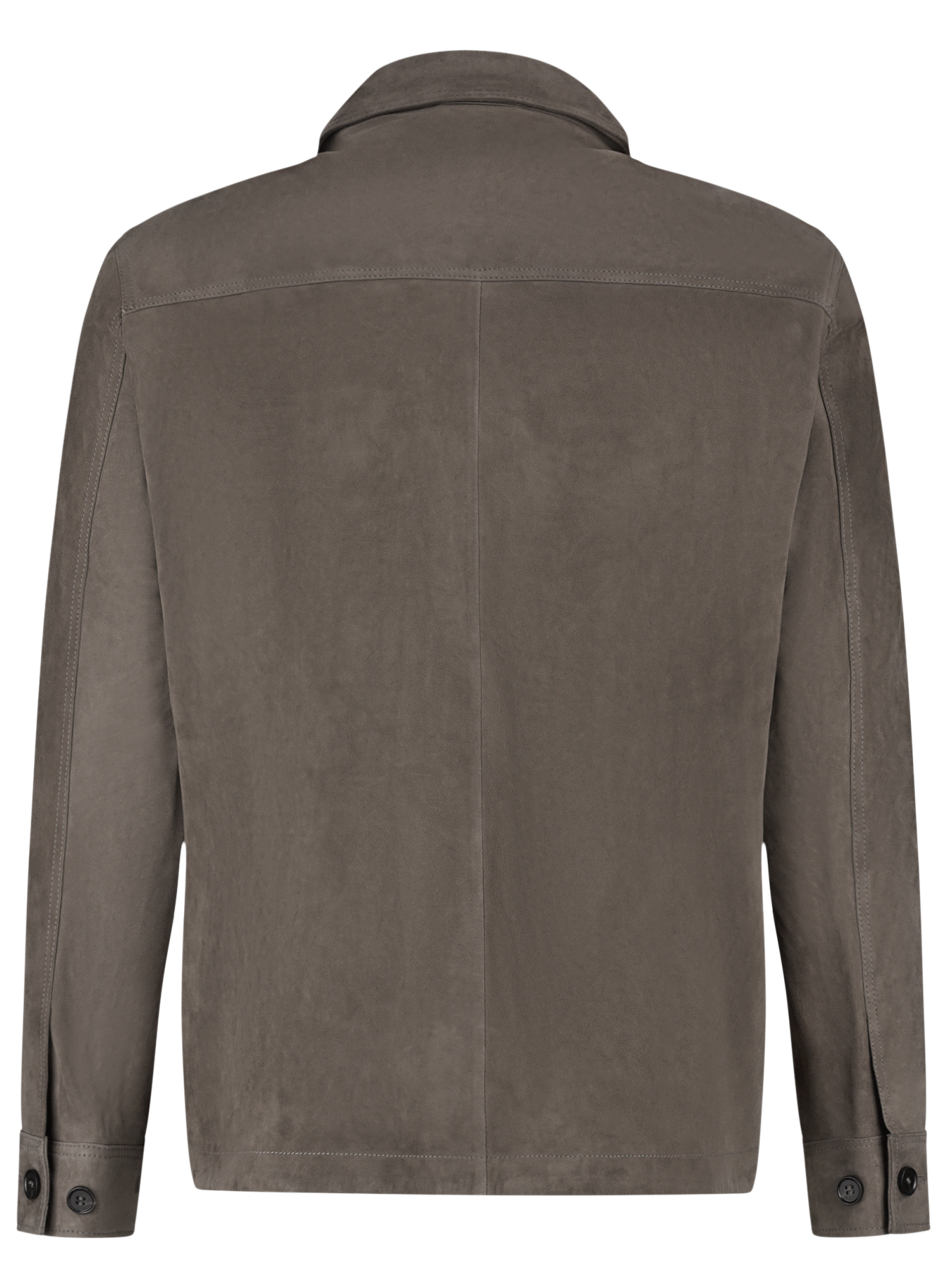 MEX overshirt van suède | TAUPE