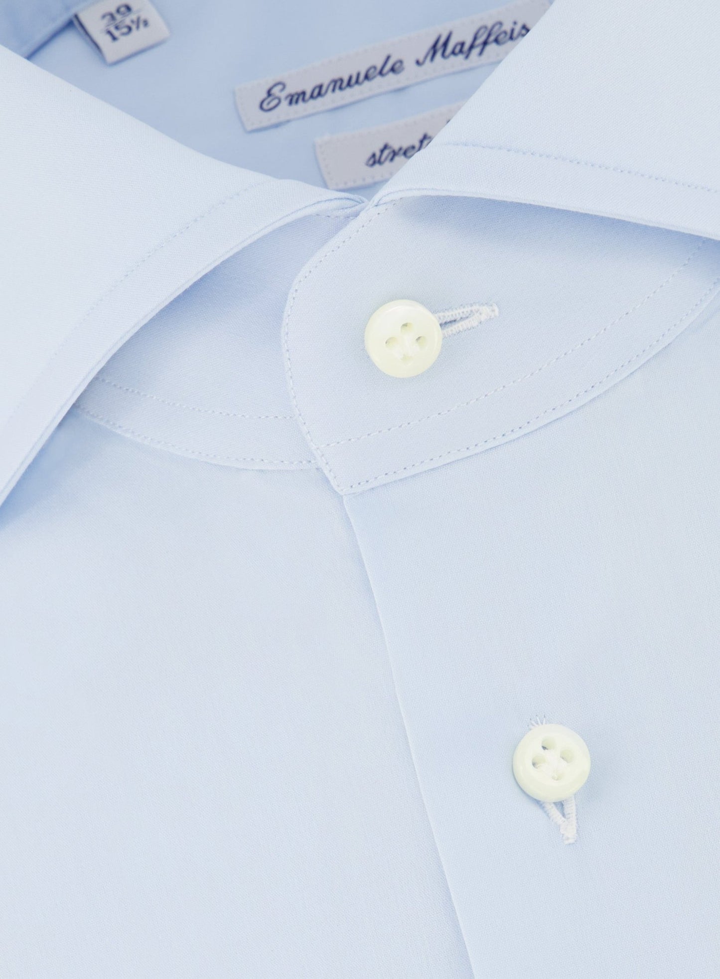 Stretch shirt van katoen | L.Blauw