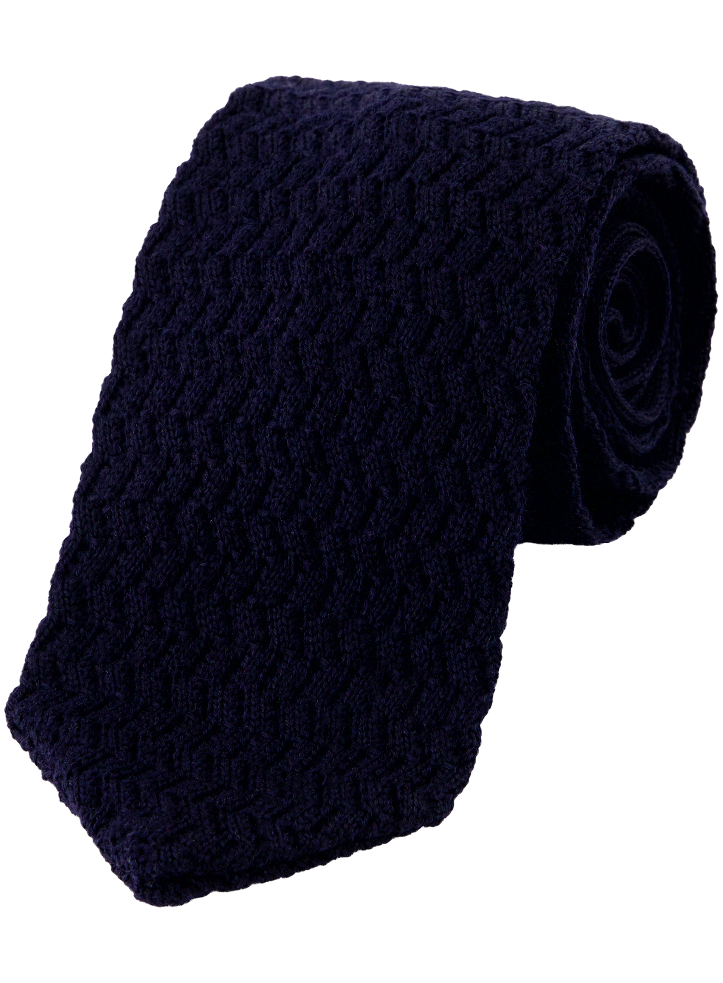 Knitted stropdas van wol | BLUE NAVY