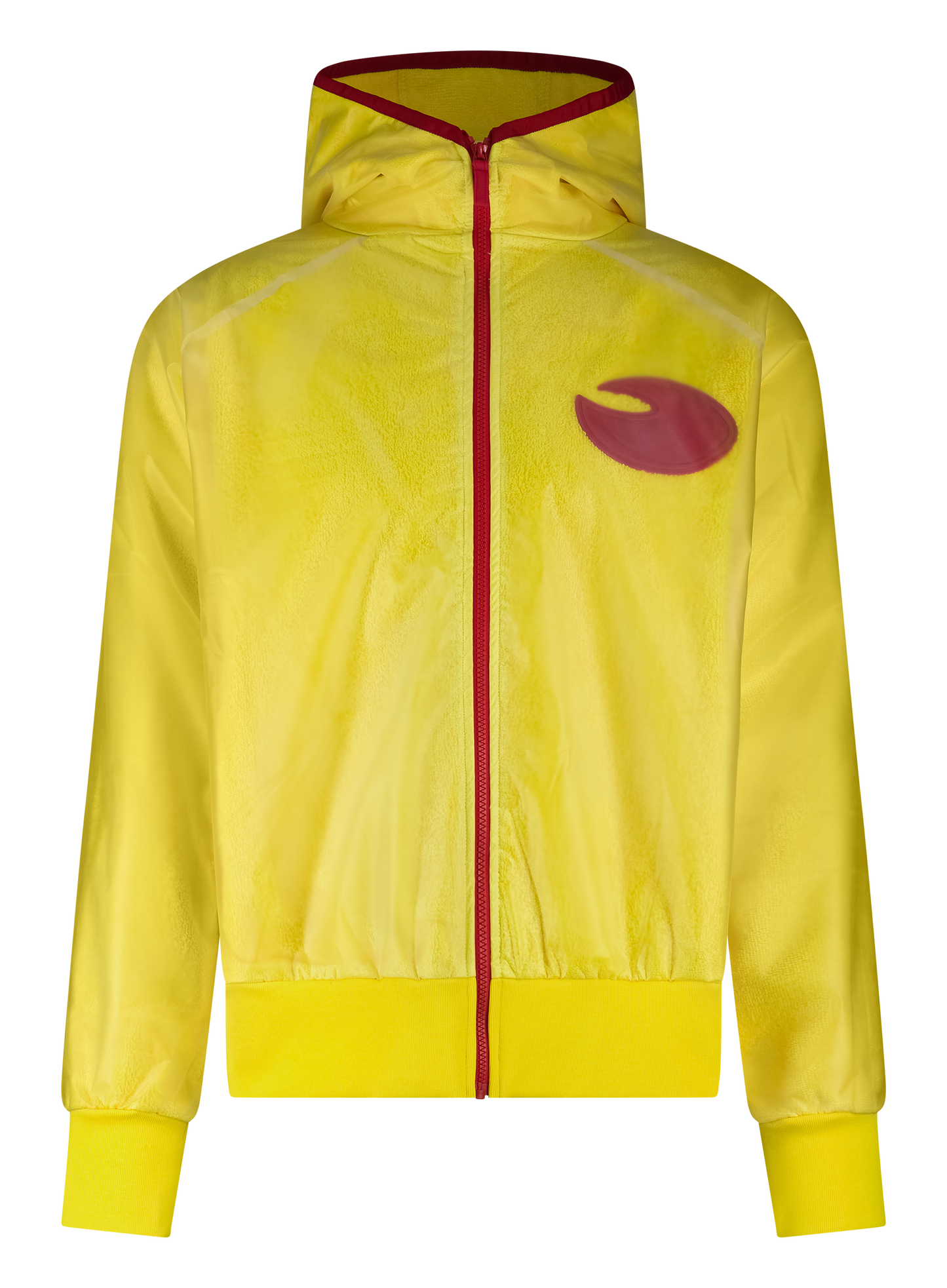 Waterafstotende jas van badstof | Geel