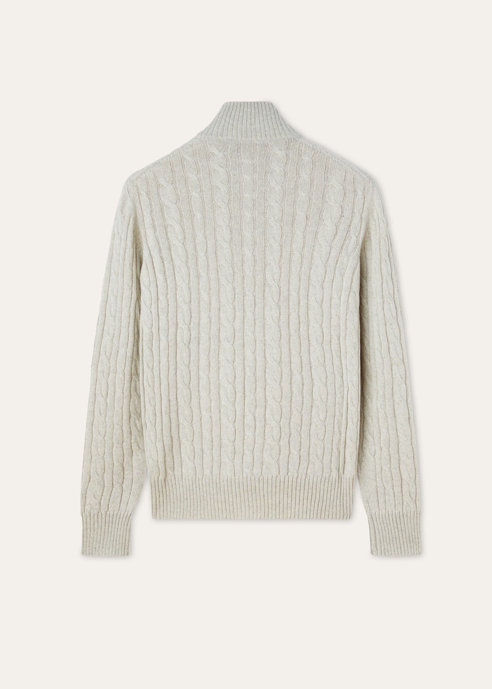 Half-zip trui van baby cashmere | BG_TRANSPARENT | L.Grijs