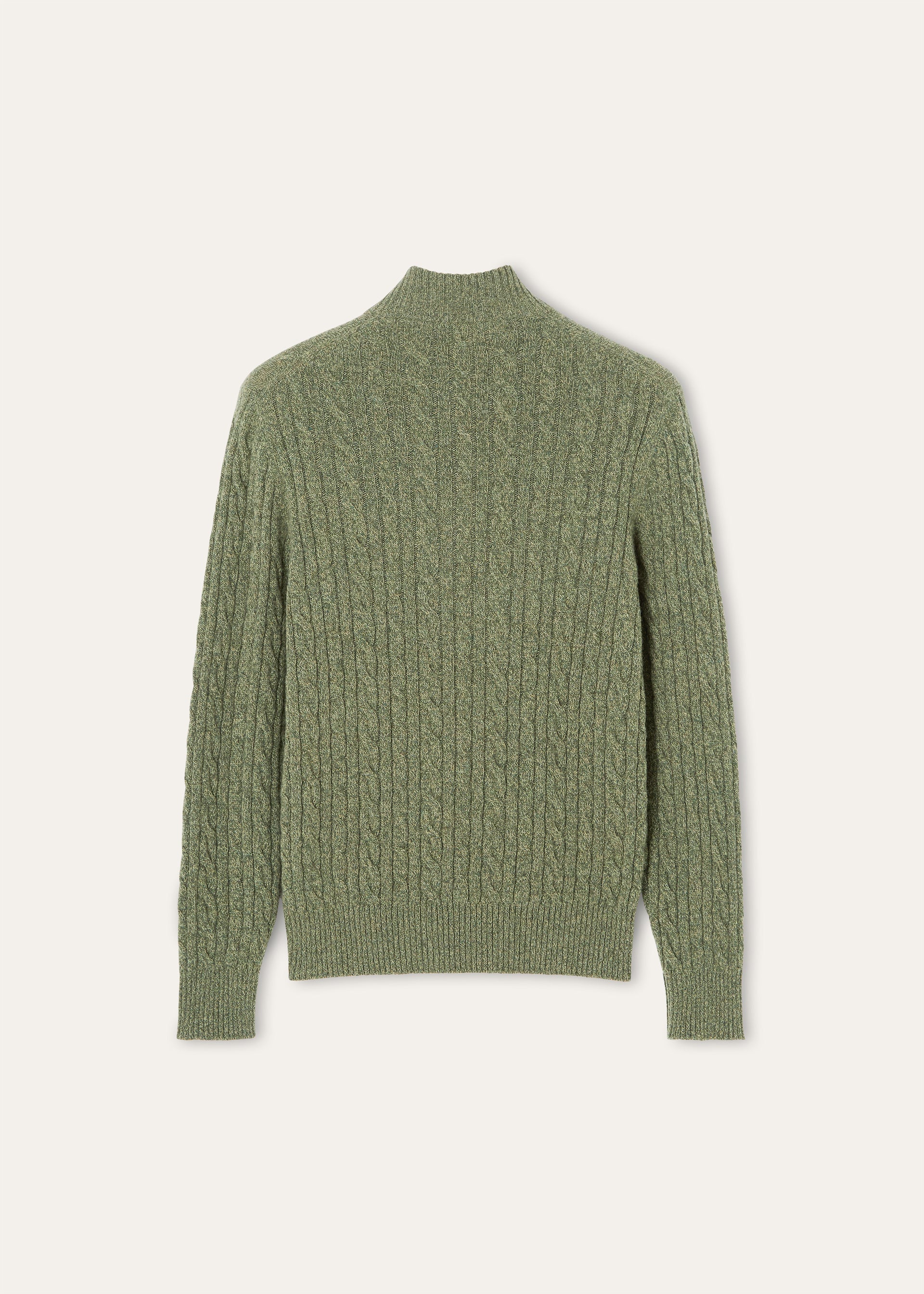 Half-zip trui van baby cashmere | BG_TRANSPARENT | Groen