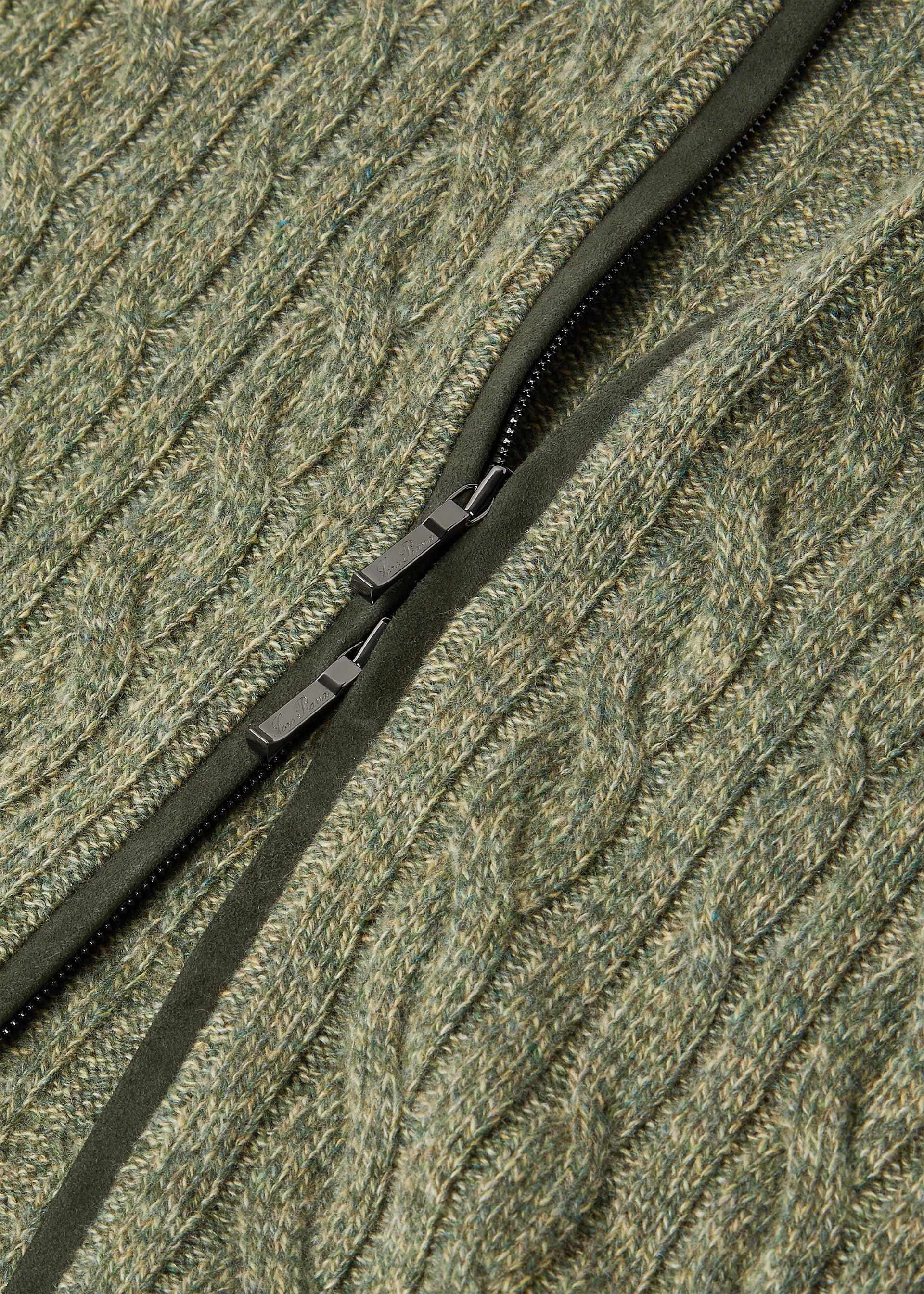 Half-zip trui van baby cashmere | FULL_WIDTH | Groen