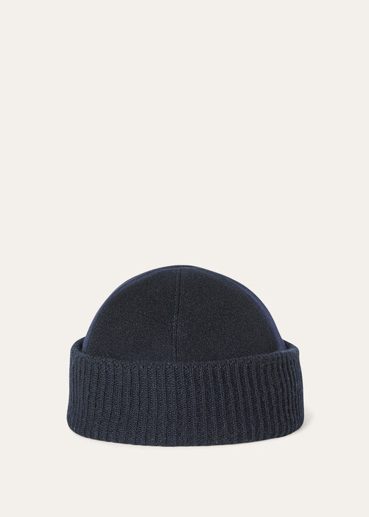Beanie van cashmere | BG_TRANSPARENT | Marine