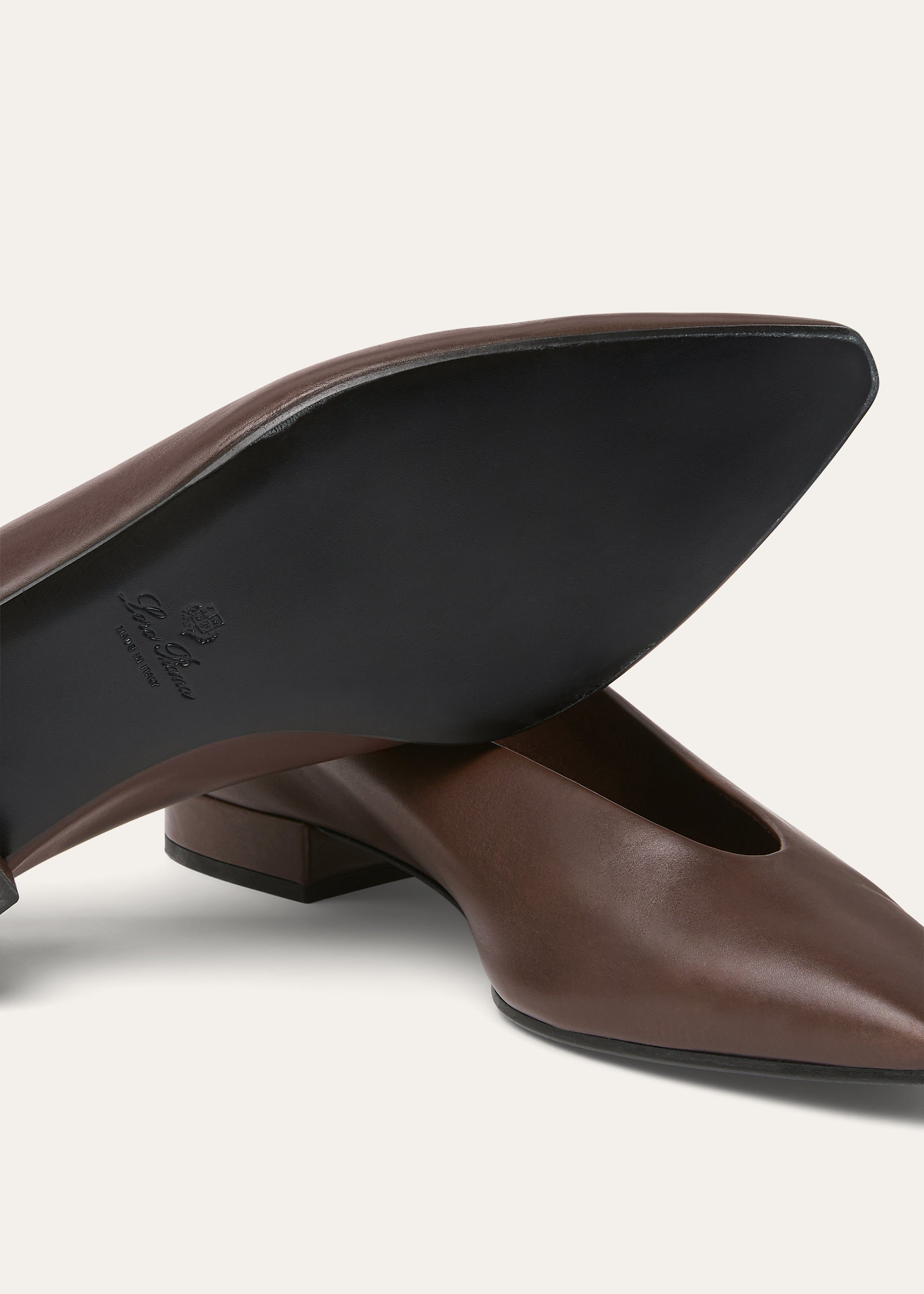 Leren ballerina | BG_TRANSPARENT | Bruin