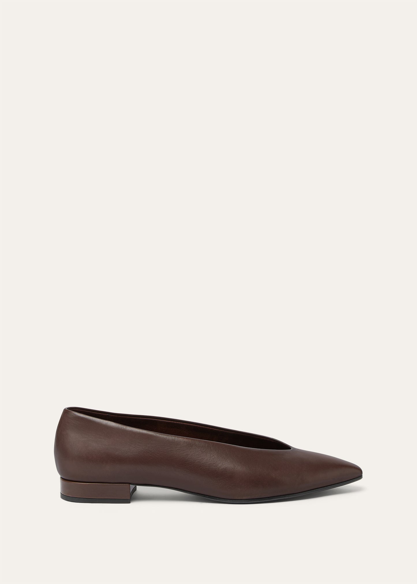 Leren ballerina | BG_TRANSPARENT | Bruin