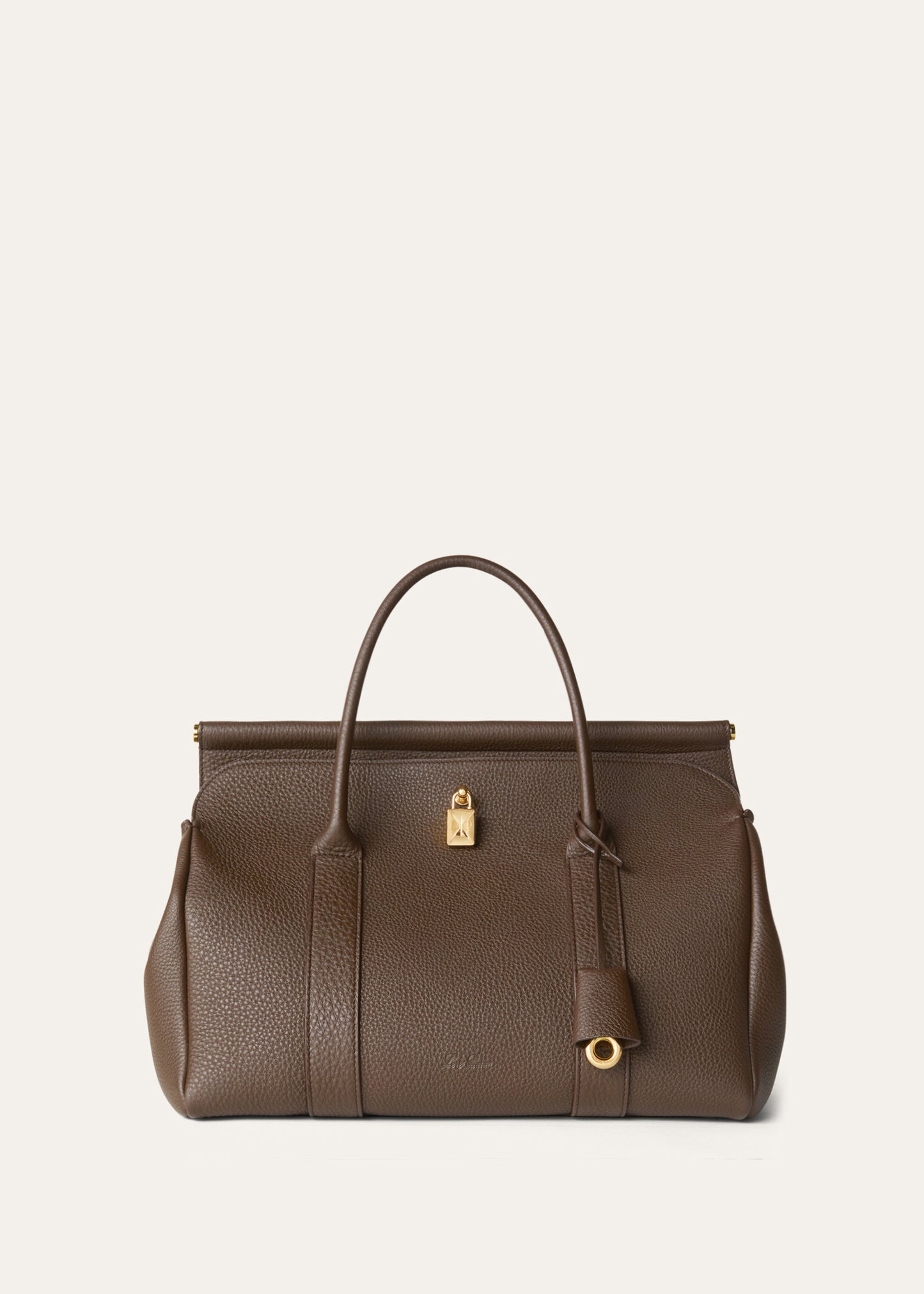 Loom bag van leer | BG_TRANSPARANT | TAUPE