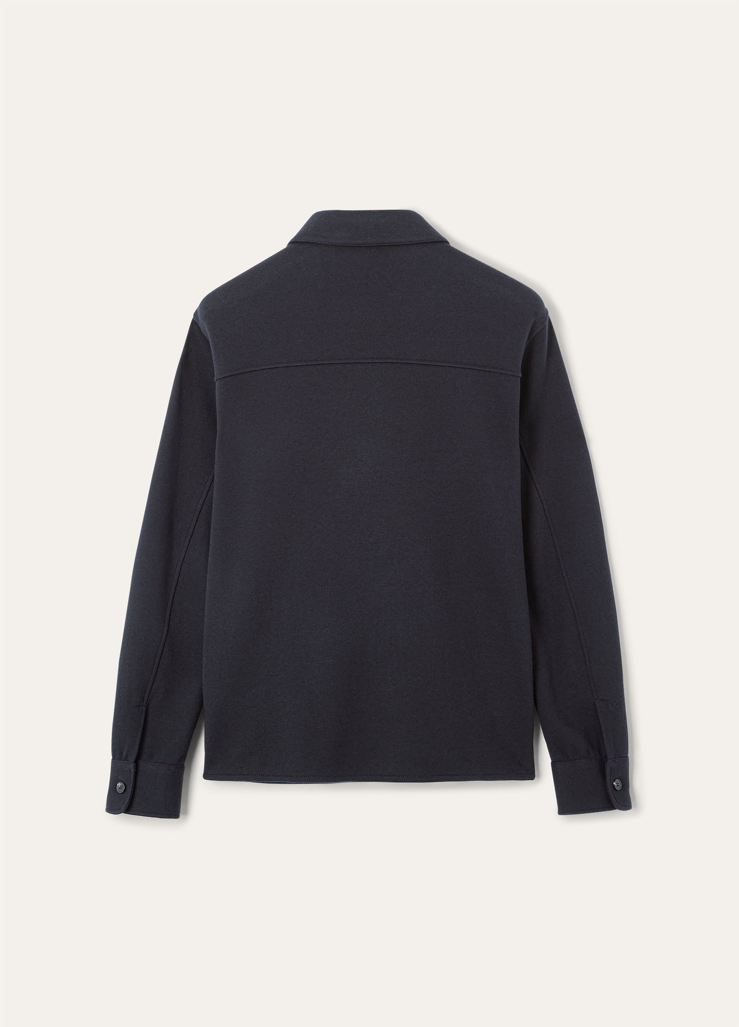 Overshirt van katoen, zijde en cashmere | BG_TRANSPARENT | BLUE NAVY