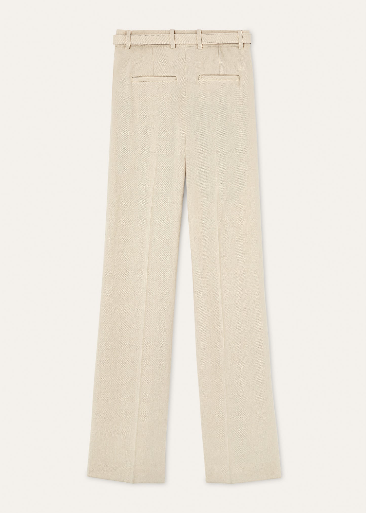 Pantalon van wol en linnen | BG_TRANSPARENT | Beige