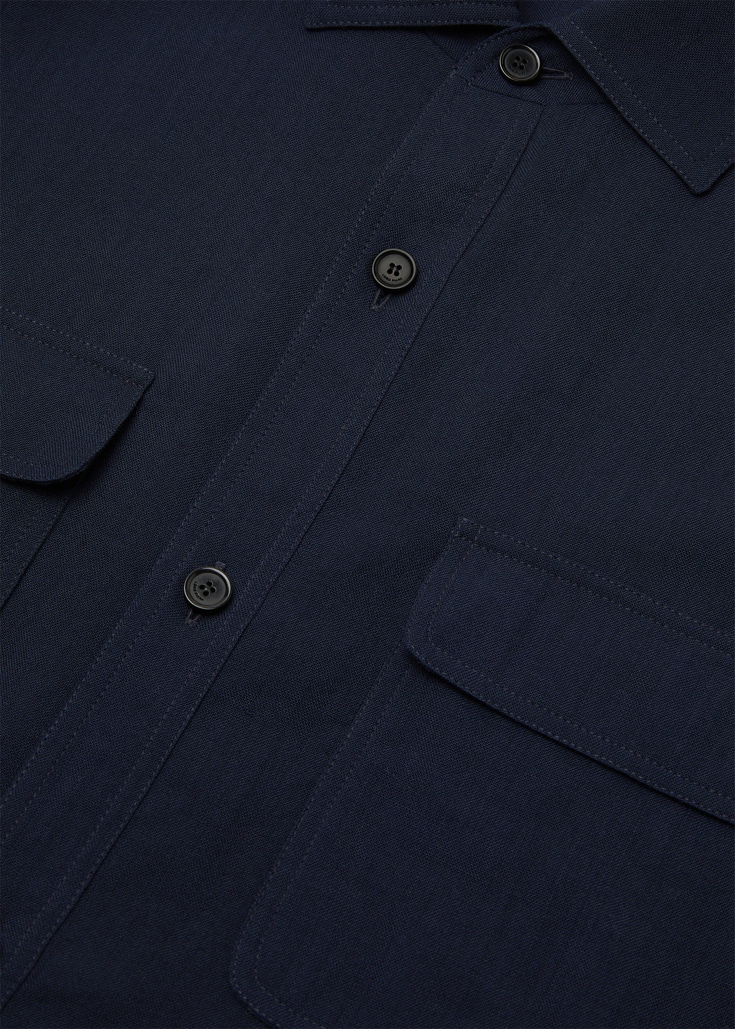 Ida shirt van wol | BG_TRANSPARENT | D.blauw