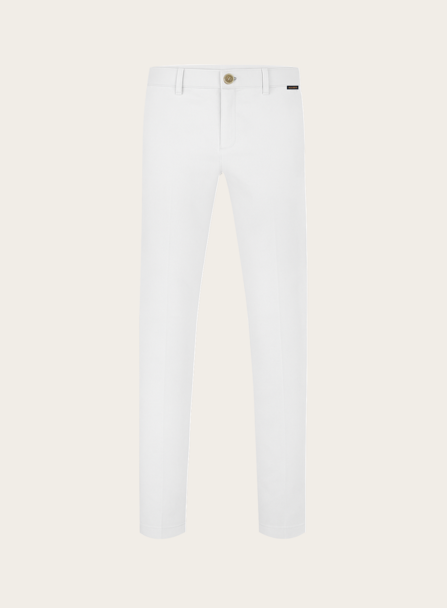 Stretch pantalon van katoen | Wit