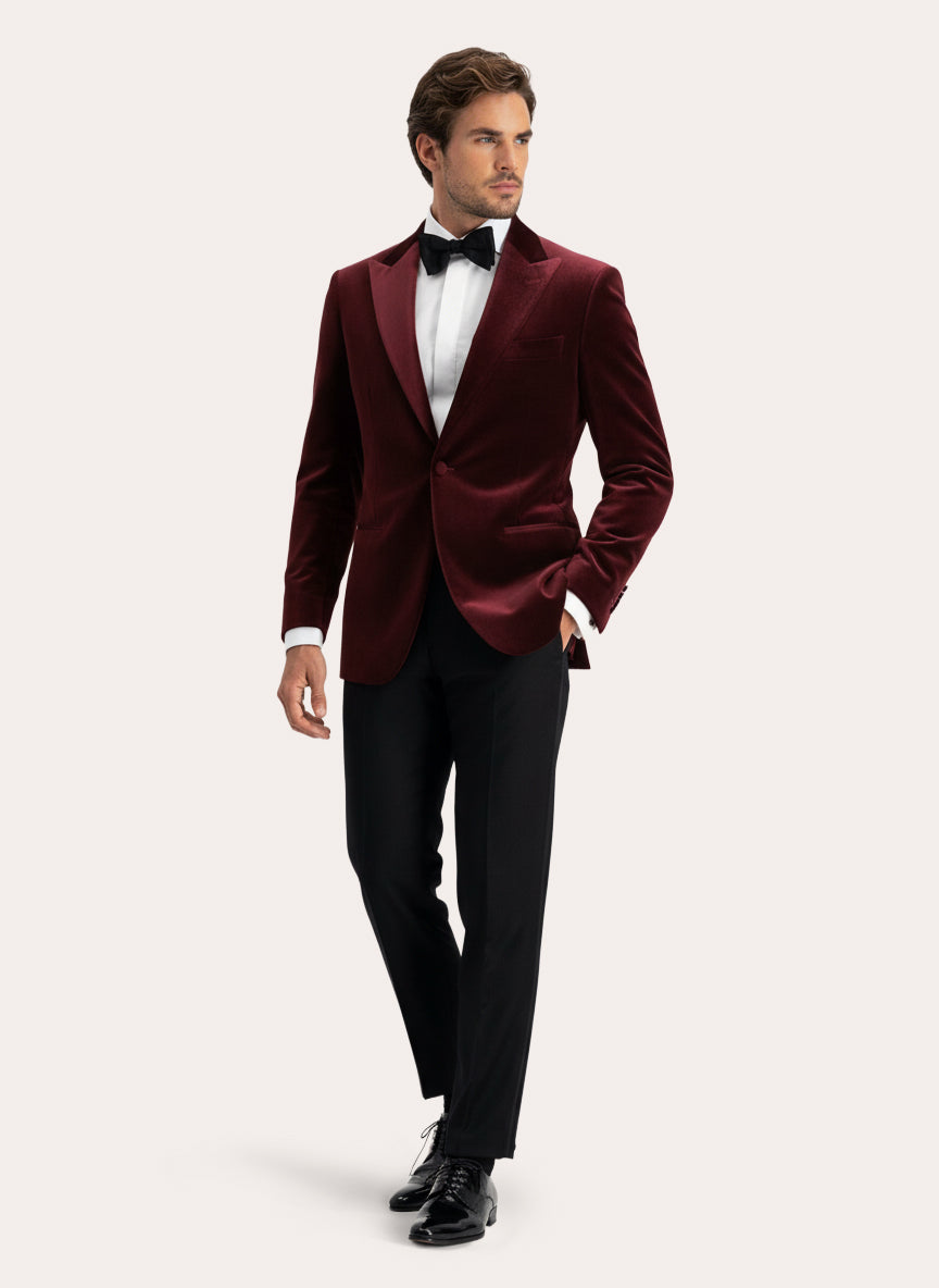 Slim-Fit-Jacke aus Samt