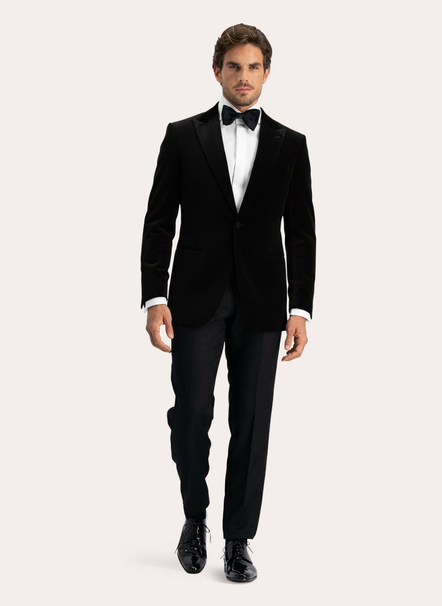 Slim-Fit-Jacke aus Samt
