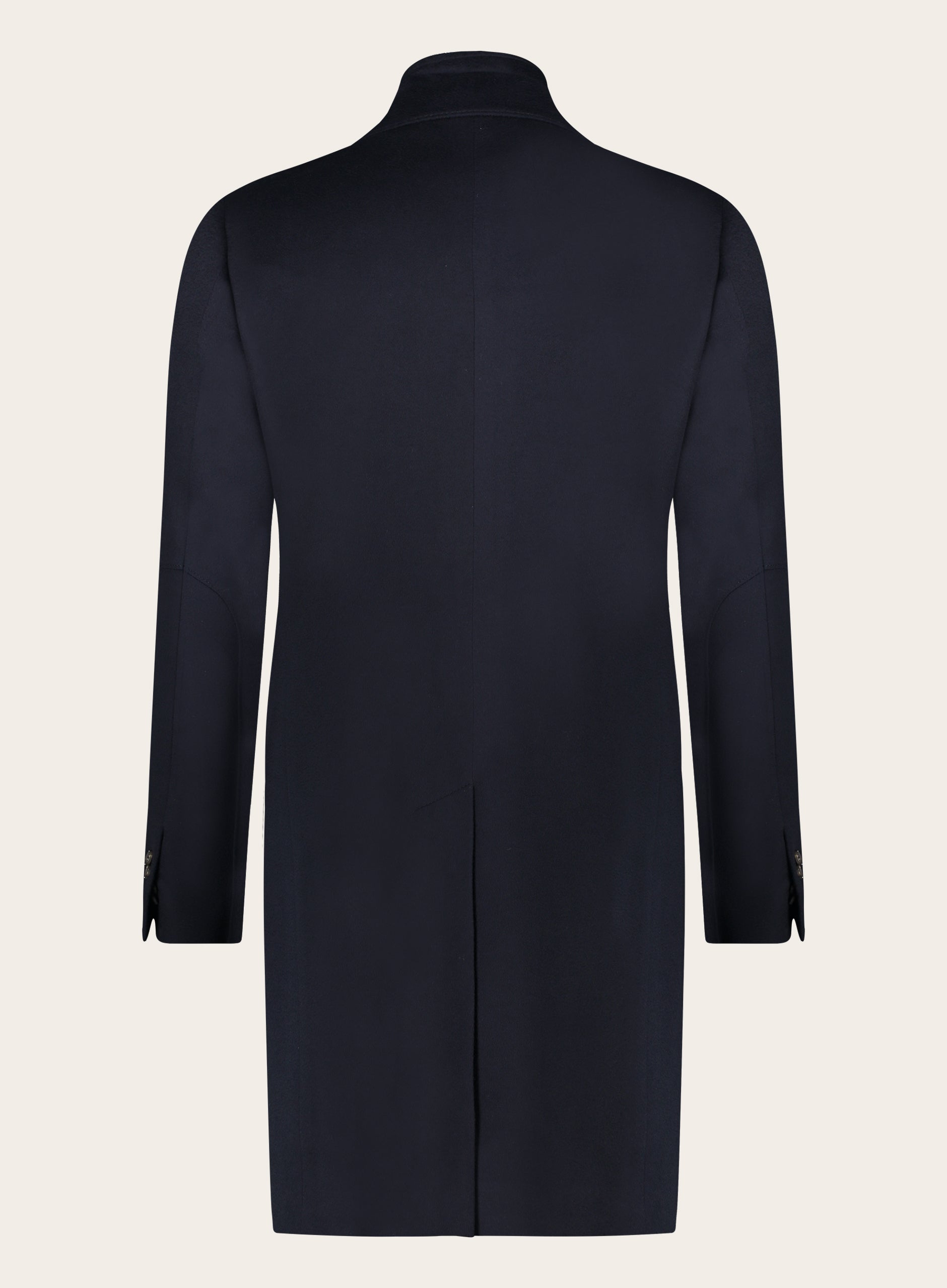 Slim-fit mantel van wol met uitneembaar binnenwerk | BLUE NAVY