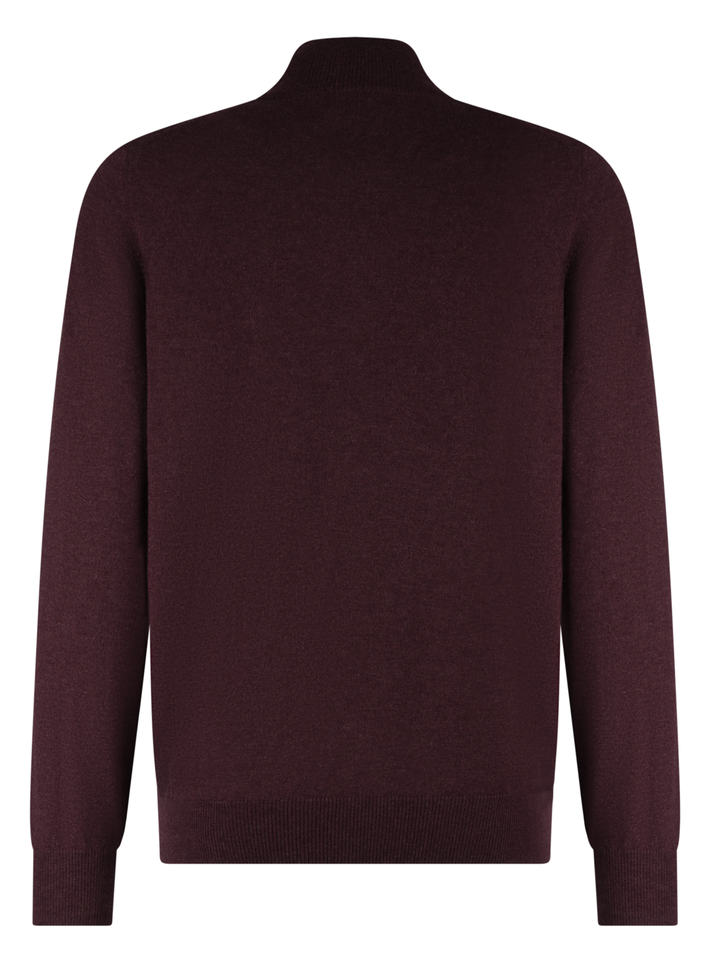 Half-zip ritsvest van cashmere | DARK BORDEAUX
