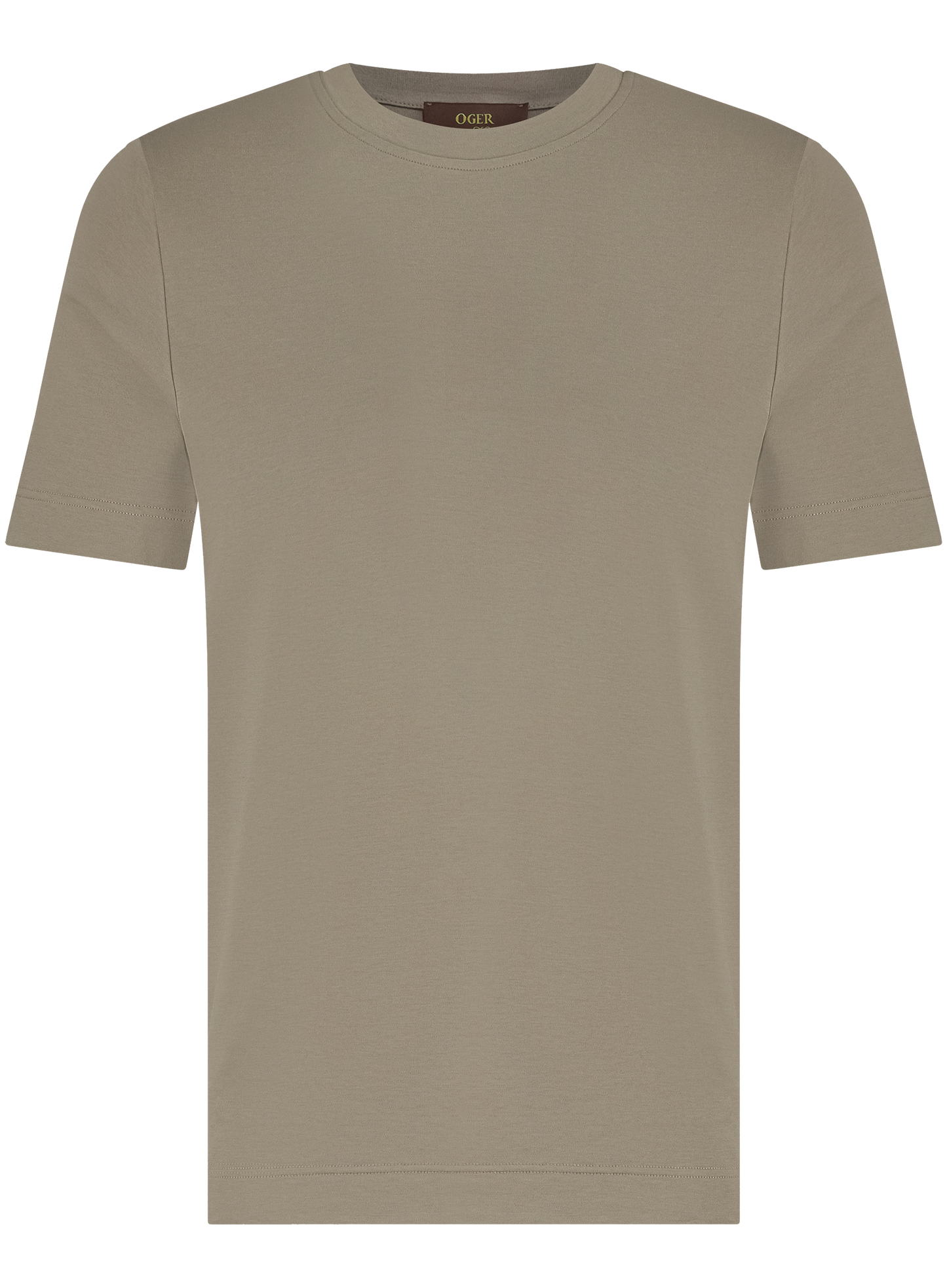 T-shirt van katoen | TAUPE