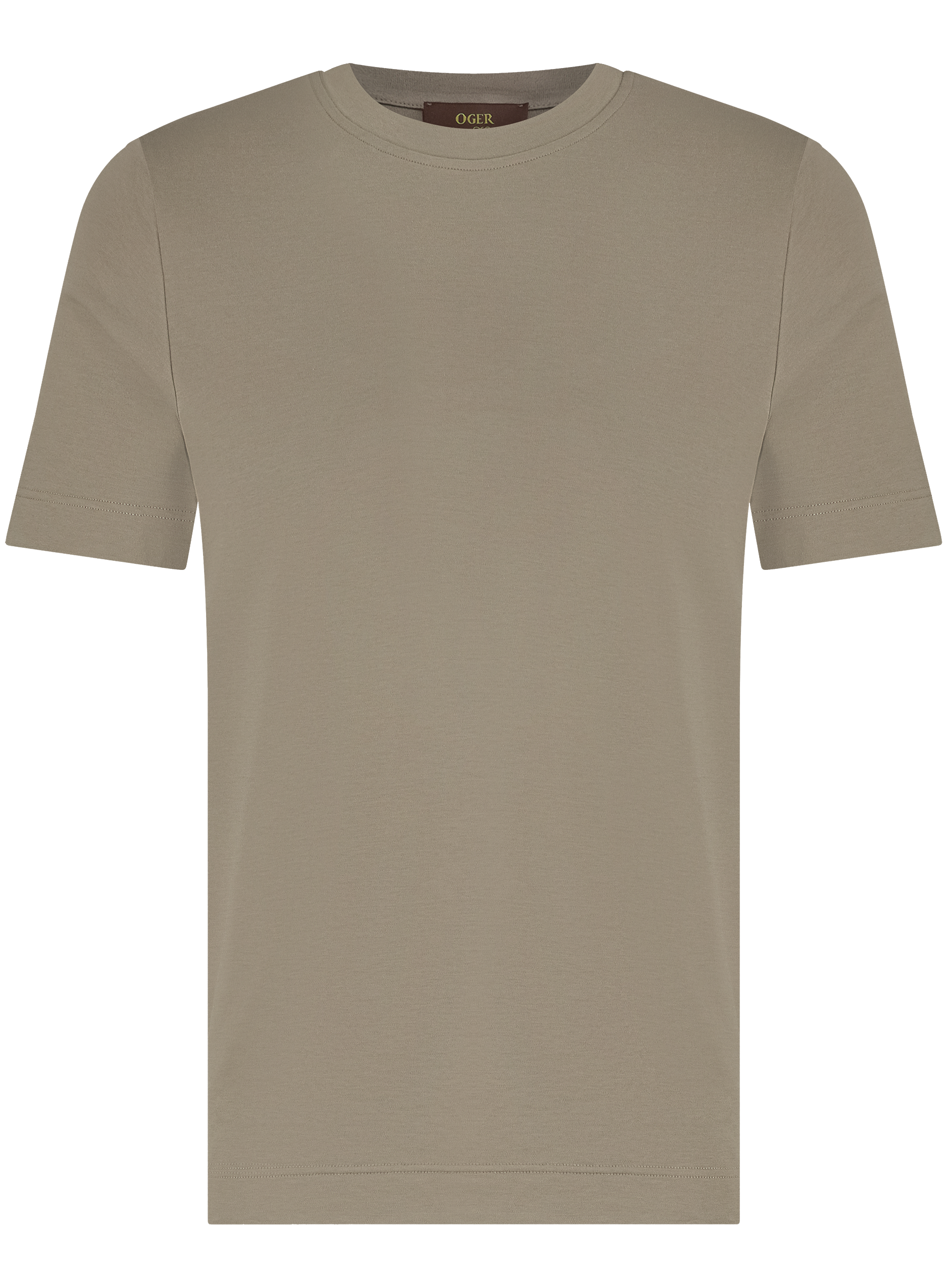 T-shirt van katoen | TAUPE