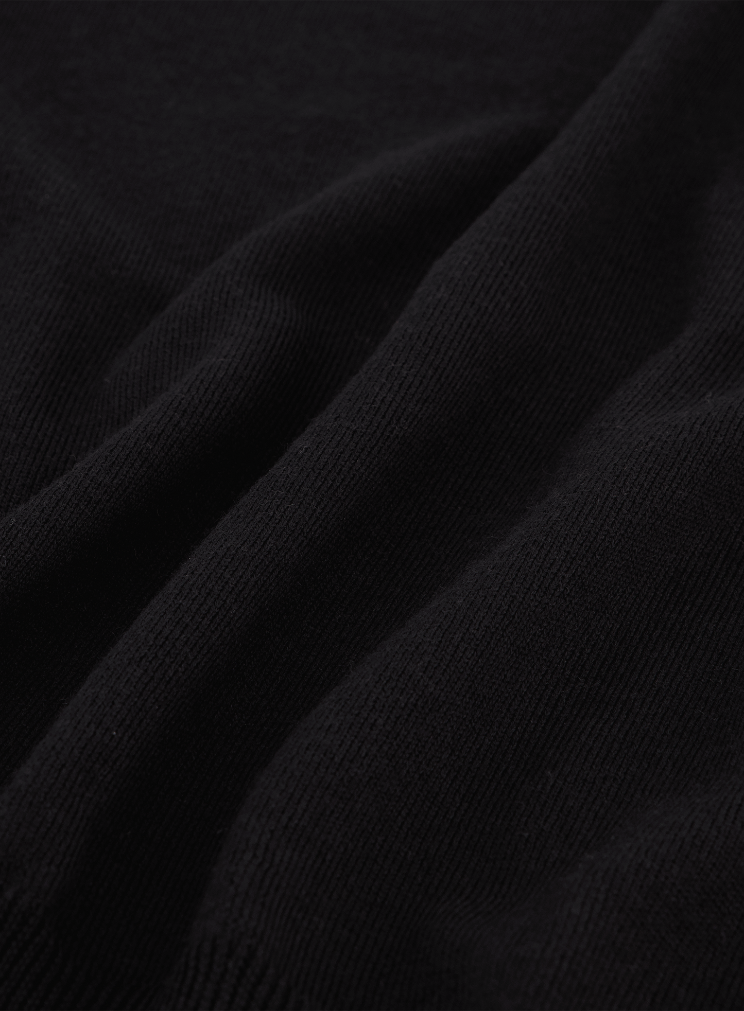 Buttonless polo van wol | FULL_WIDTH | Zwart